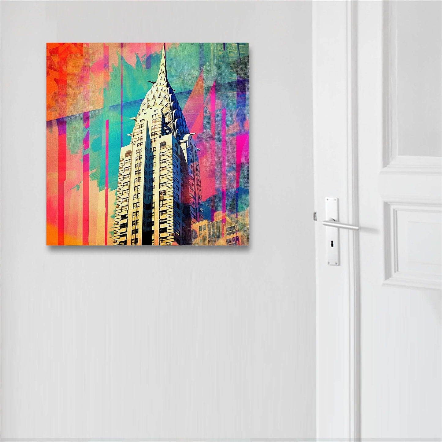 New York Chrysler Building - Wandbild in der Stilrichtung der Pop-Art