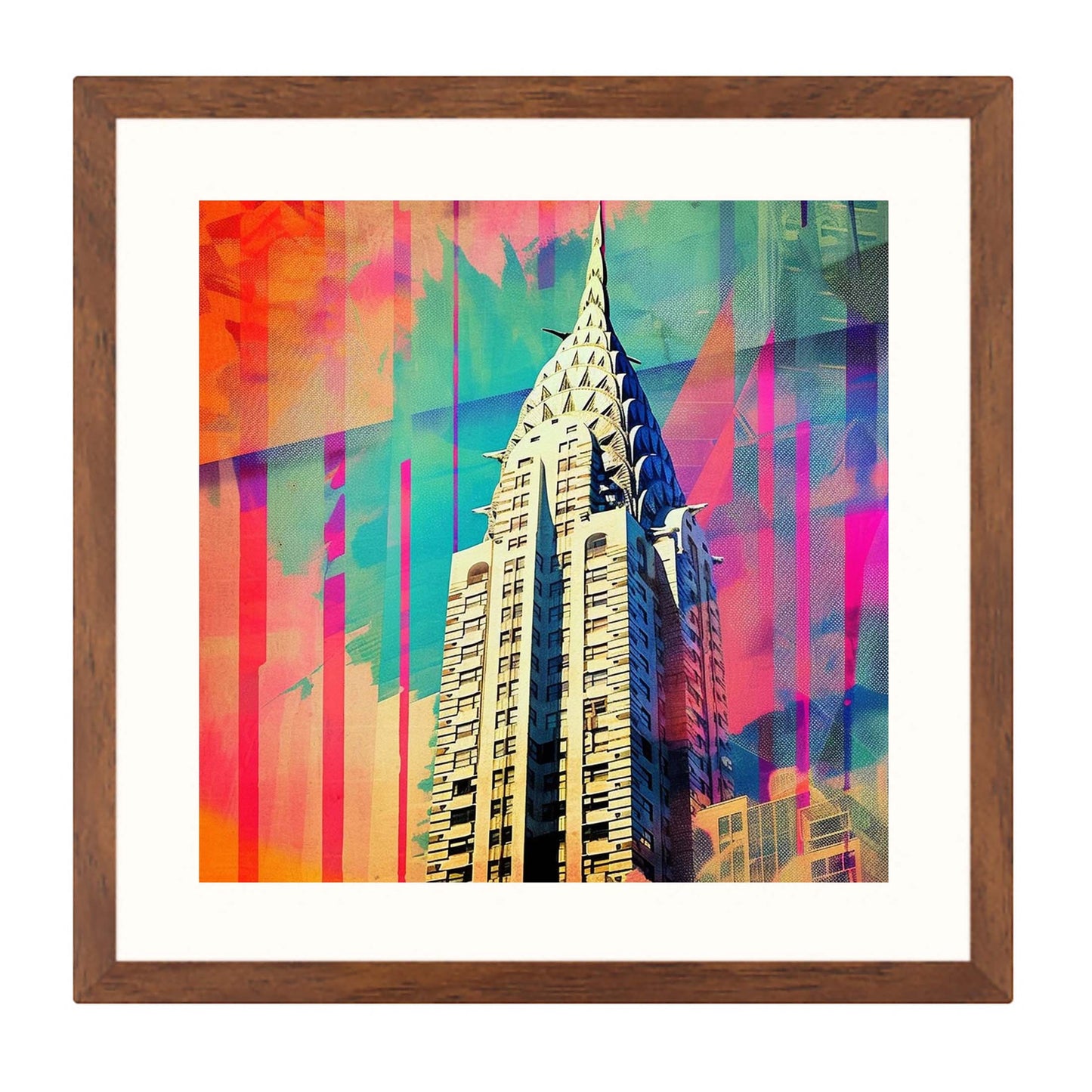 New York Chrysler Building - Wandbild in der Stilrichtung der Pop-Art