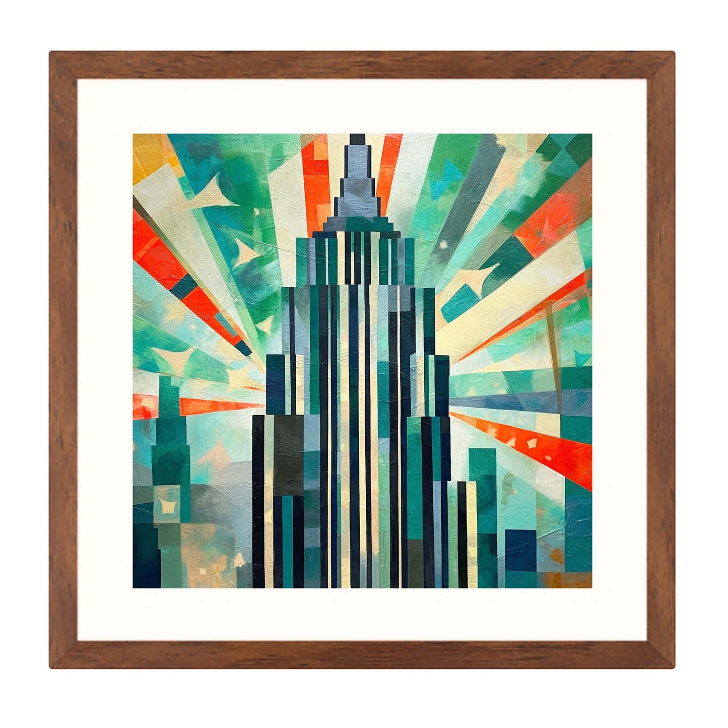 New York Empire State Building - Wandbild in der Stilrichtung des Expressionismus