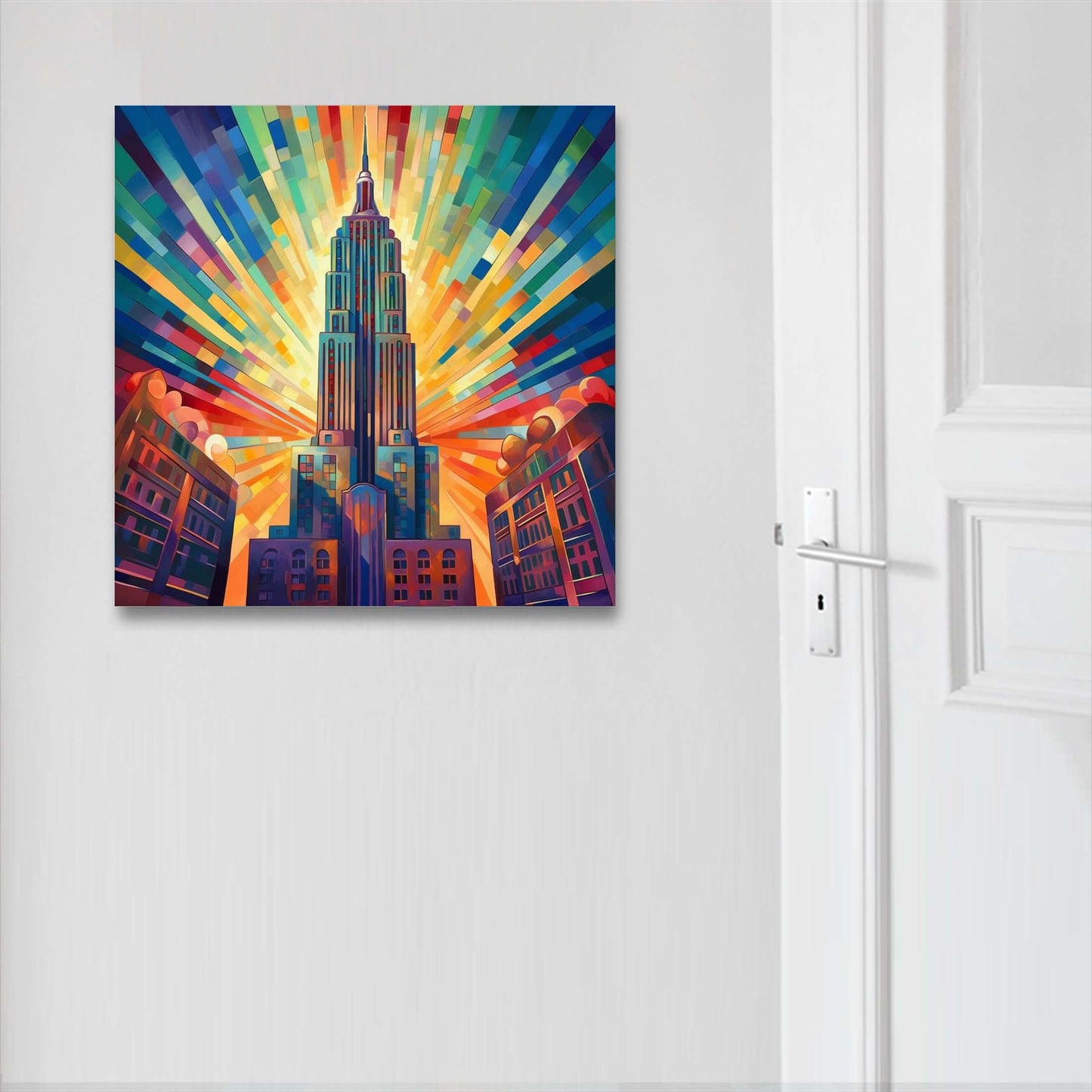 New York Empire State Building - Wandbild in der Stilrichtung des Futurismus