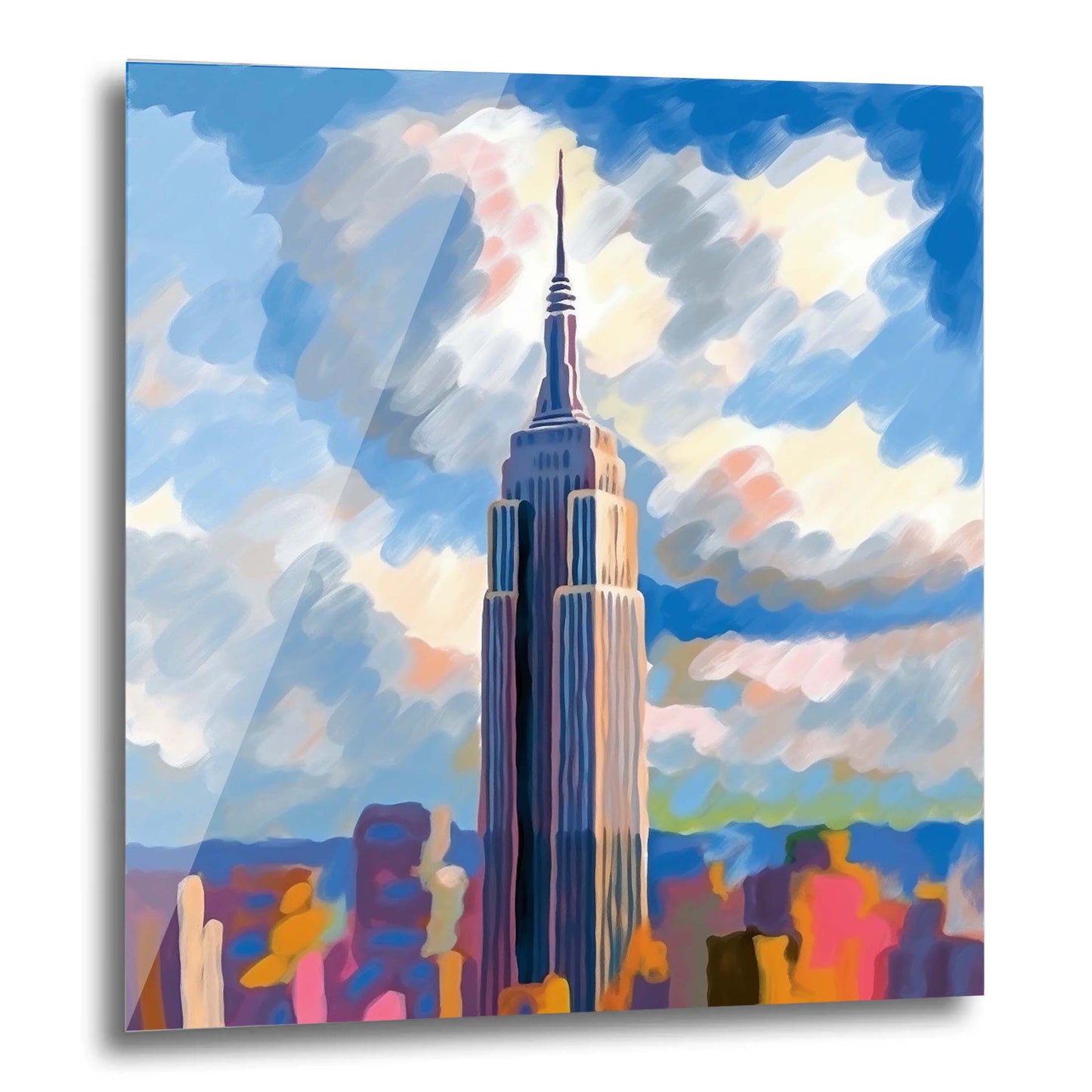 New York Empire State Building - Wandbild in der Stilrichtung des Impressionismus