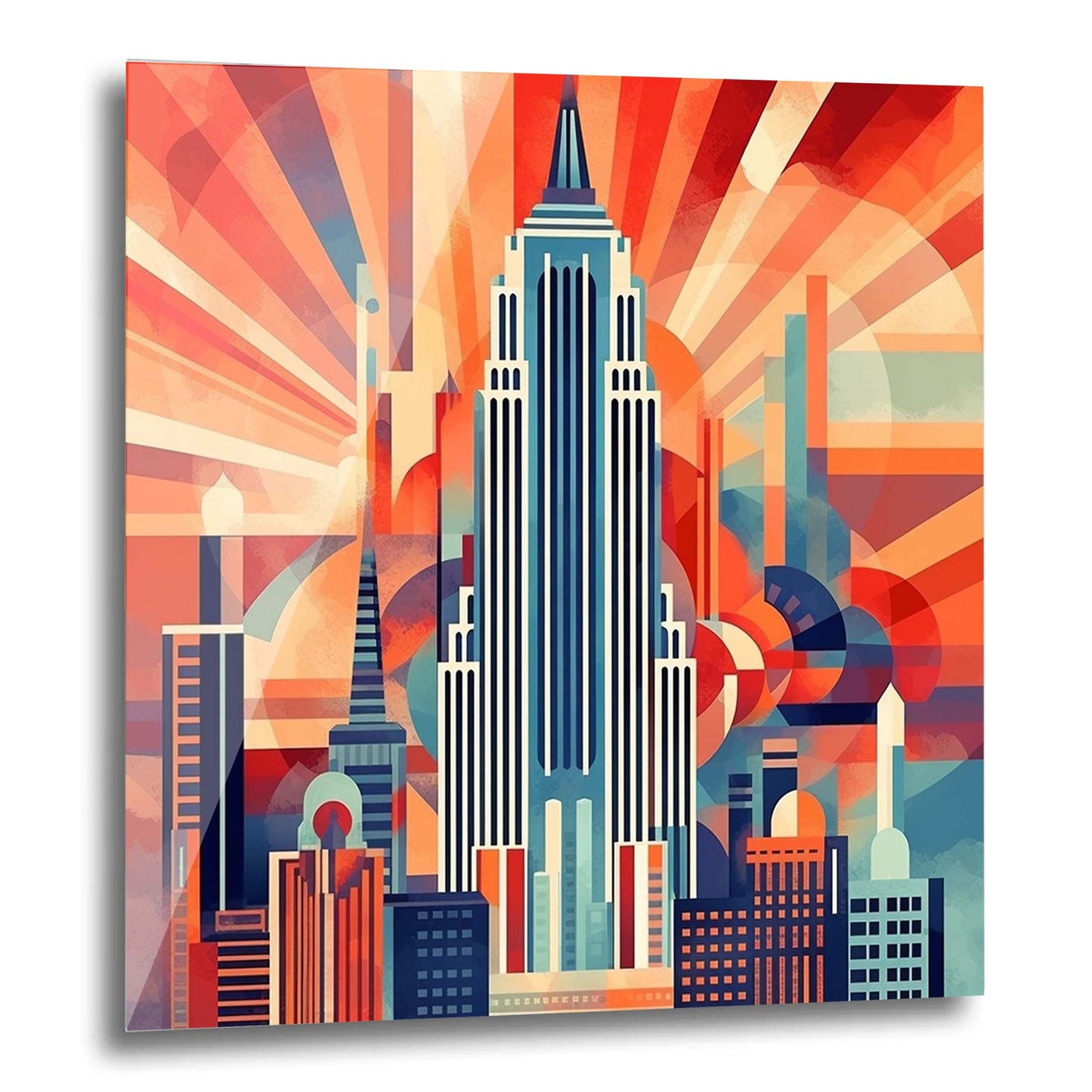 New York Empire State Building - Wandbild in der Stilrichtung des Minimalismus