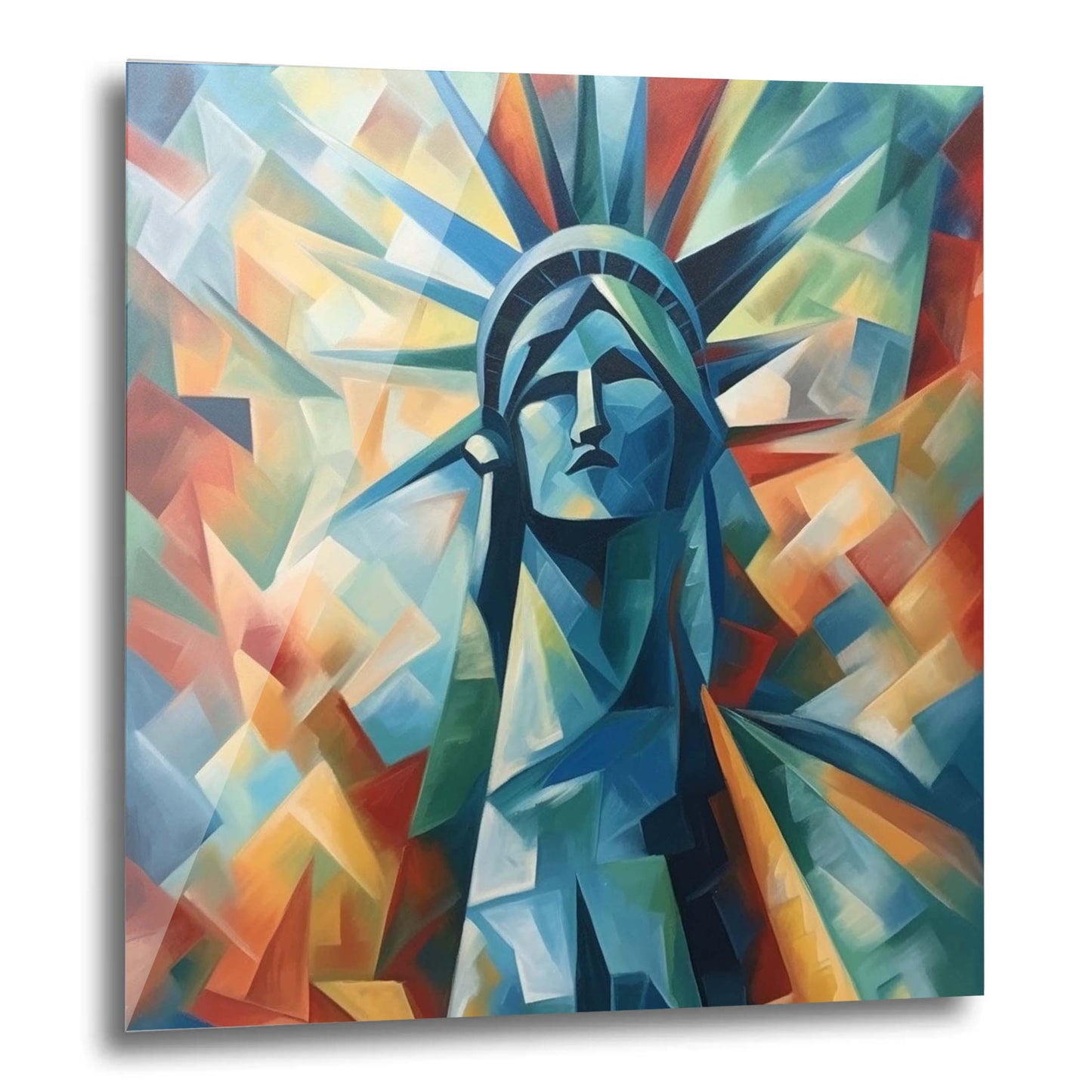 New York Freiheitsstatue - Wandbild in der Stilrichtung des Expressionismus