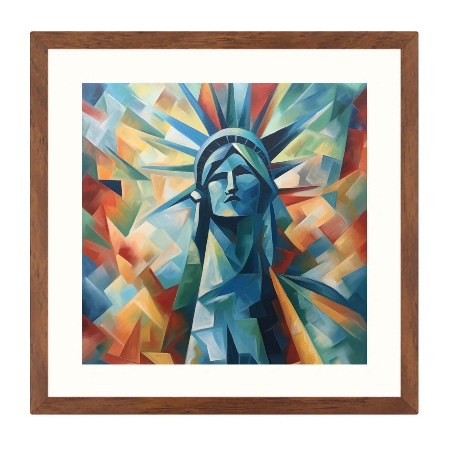 New York Freiheitsstatue - Wandbild in der Stilrichtung des Expressionismus