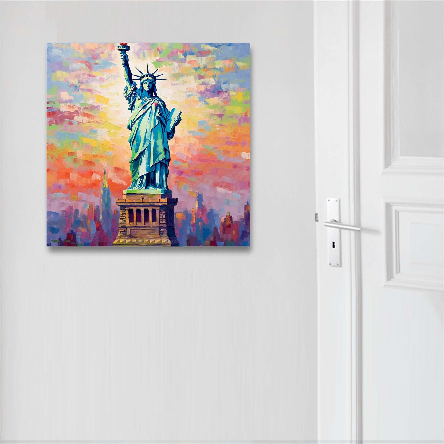New York Freiheitsstatue - Wandbild in der Stilrichtung des Impressionismus