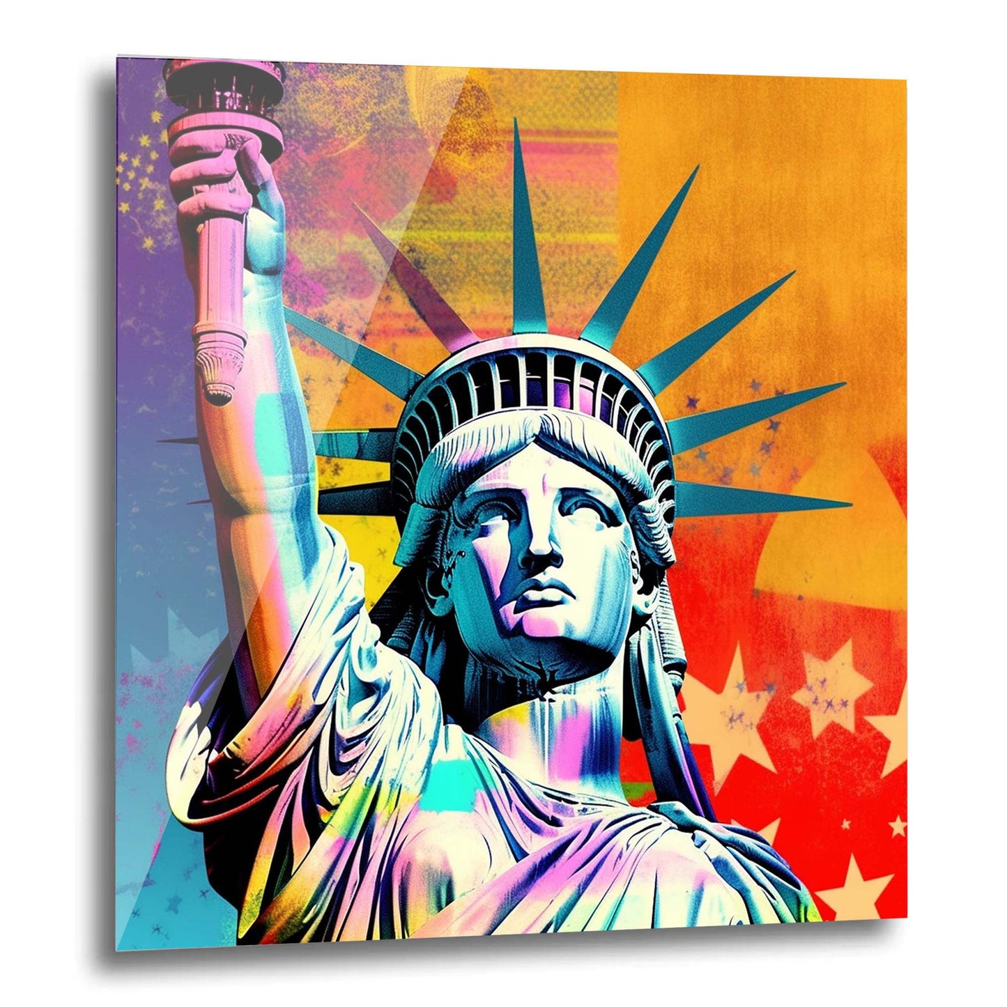 New York Freiheitsstatue - Wandbild in der Stilrichtung der Pop-Art