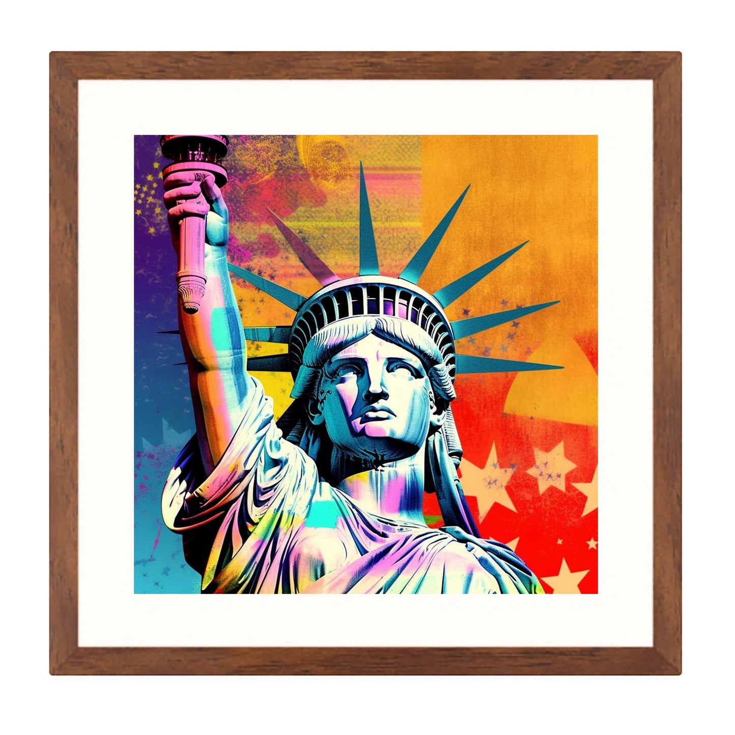New York Freiheitsstatue - Wandbild in der Stilrichtung der Pop-Art