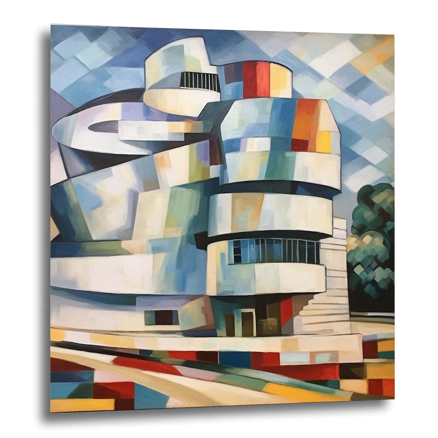 New York Guggenheim Museum - Wandbild in der Stilrichtung des Expressionismus