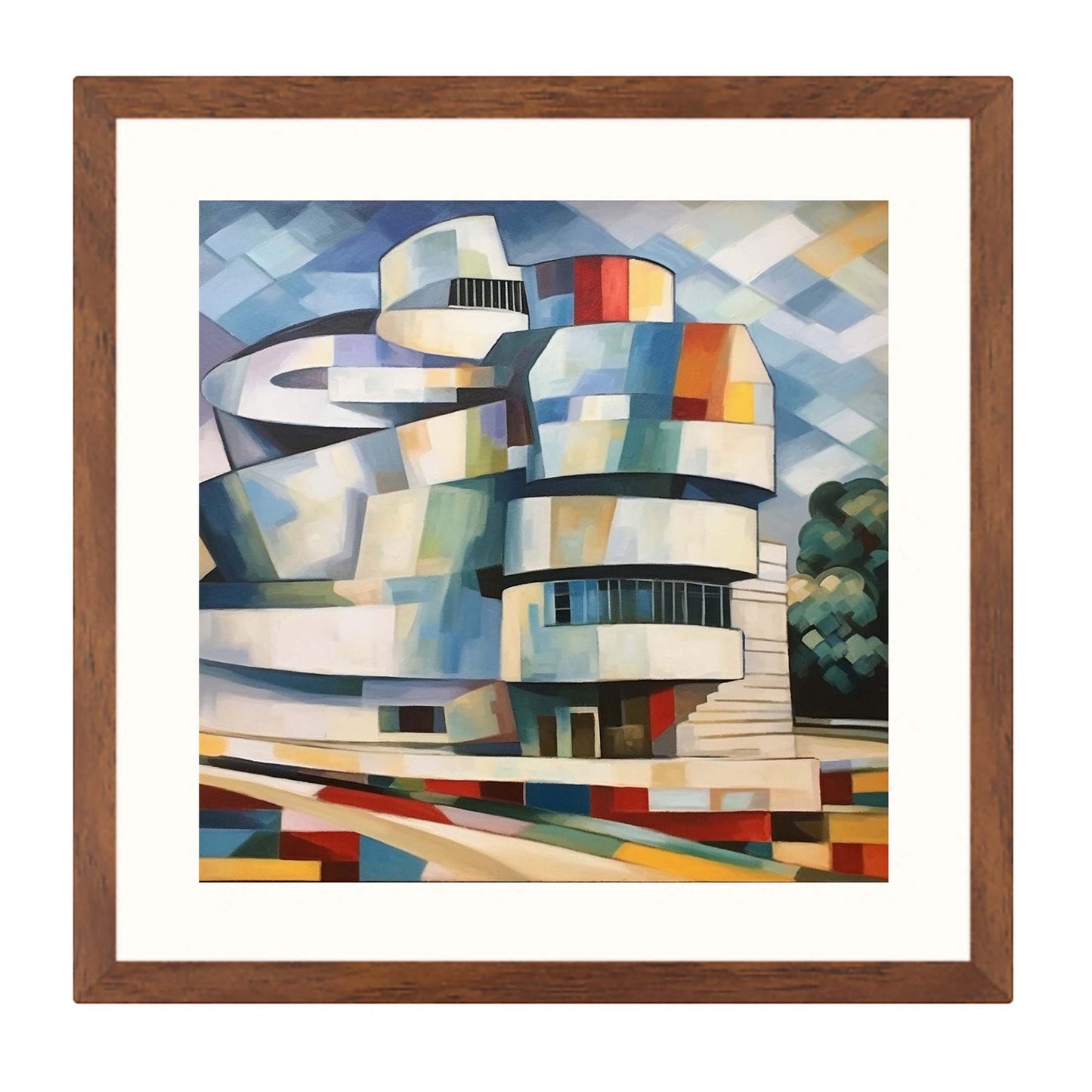 New York Guggenheim Museum - Wandbild in der Stilrichtung des Expressionismus