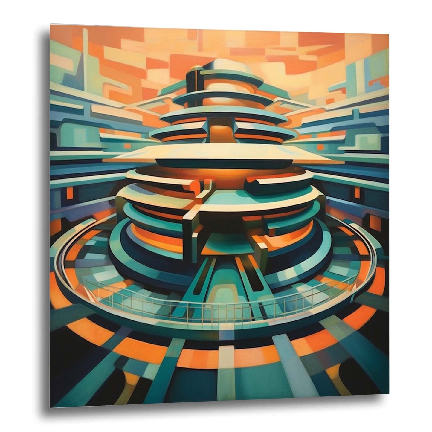 New York Guggenheim Museum - Wandbild in der Stilrichtung des Futurismus