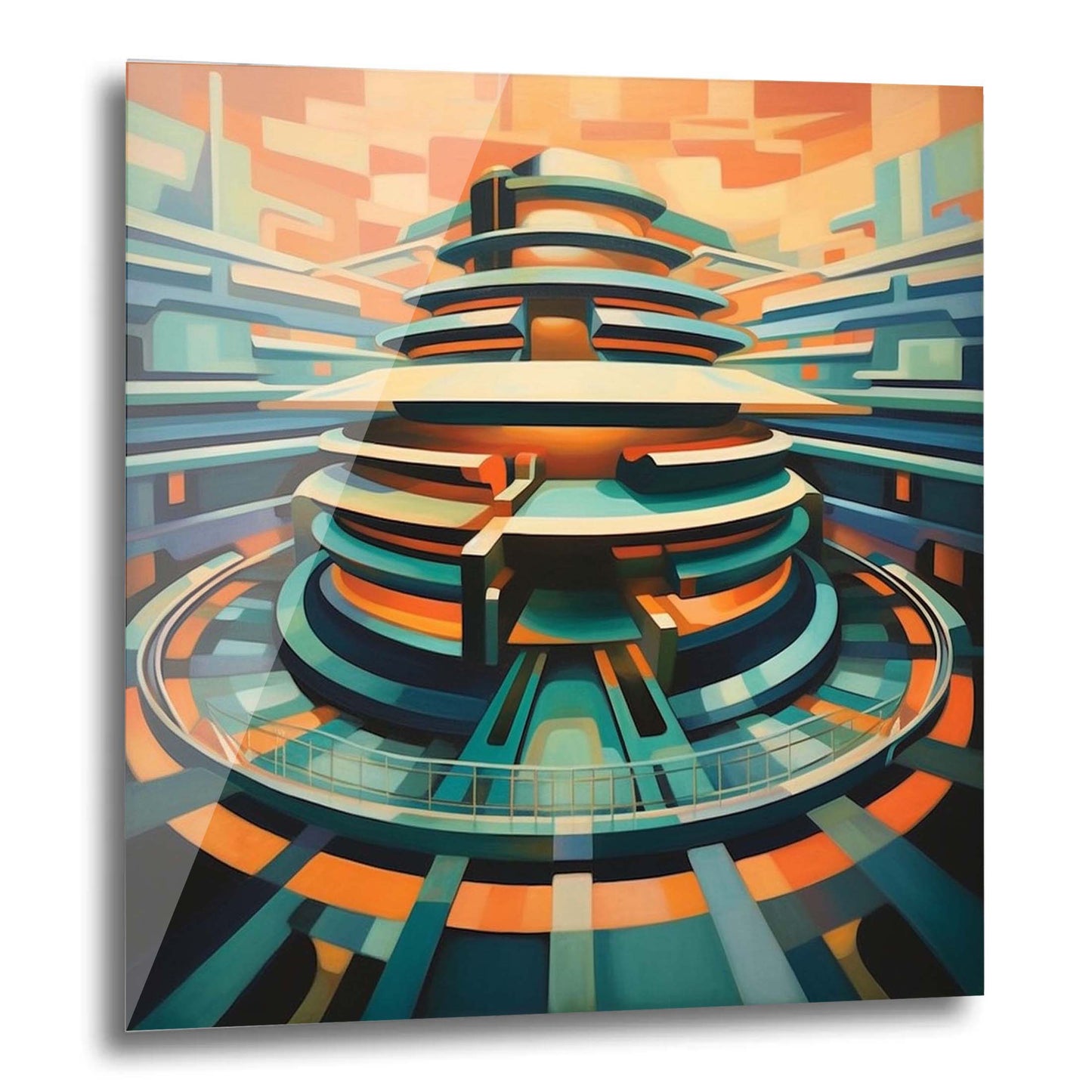 New York Guggenheim Museum - Wandbild in der Stilrichtung des Futurismus