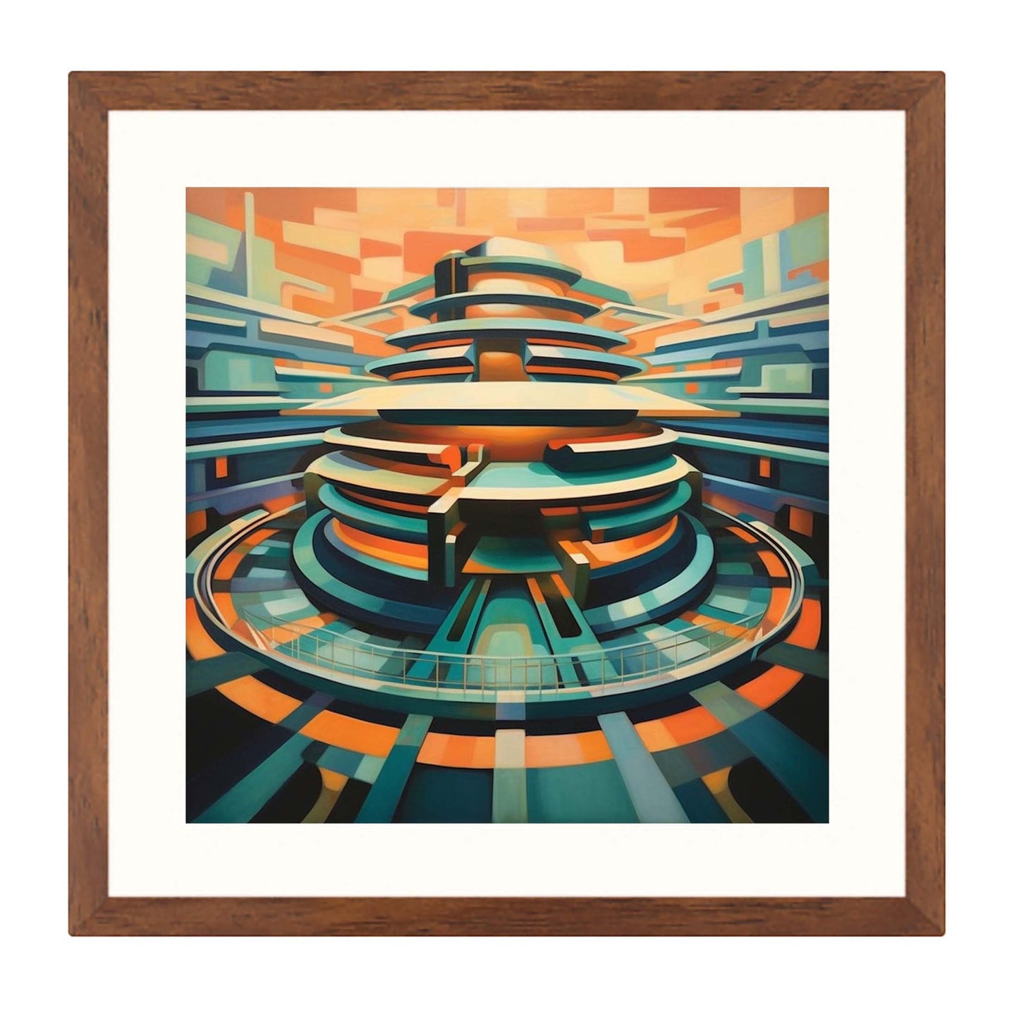 New York Guggenheim Museum - Wandbild in der Stilrichtung des Futurismus