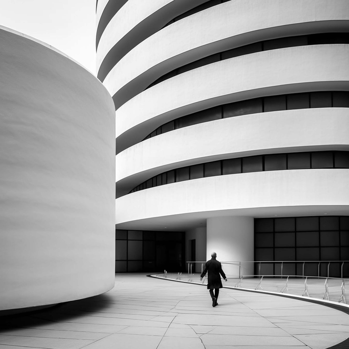 Urbanisto - New York Guggenheim Museum - Wandbild in der Stilrichtung des Minimalismus