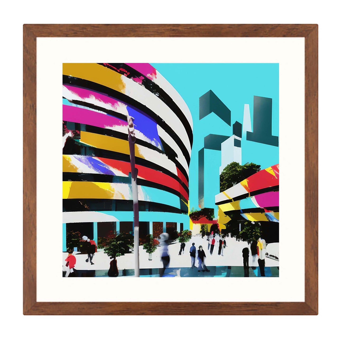 New York Guggenheim Museum - Wandbild in der Stilrichtung der Pop-Art