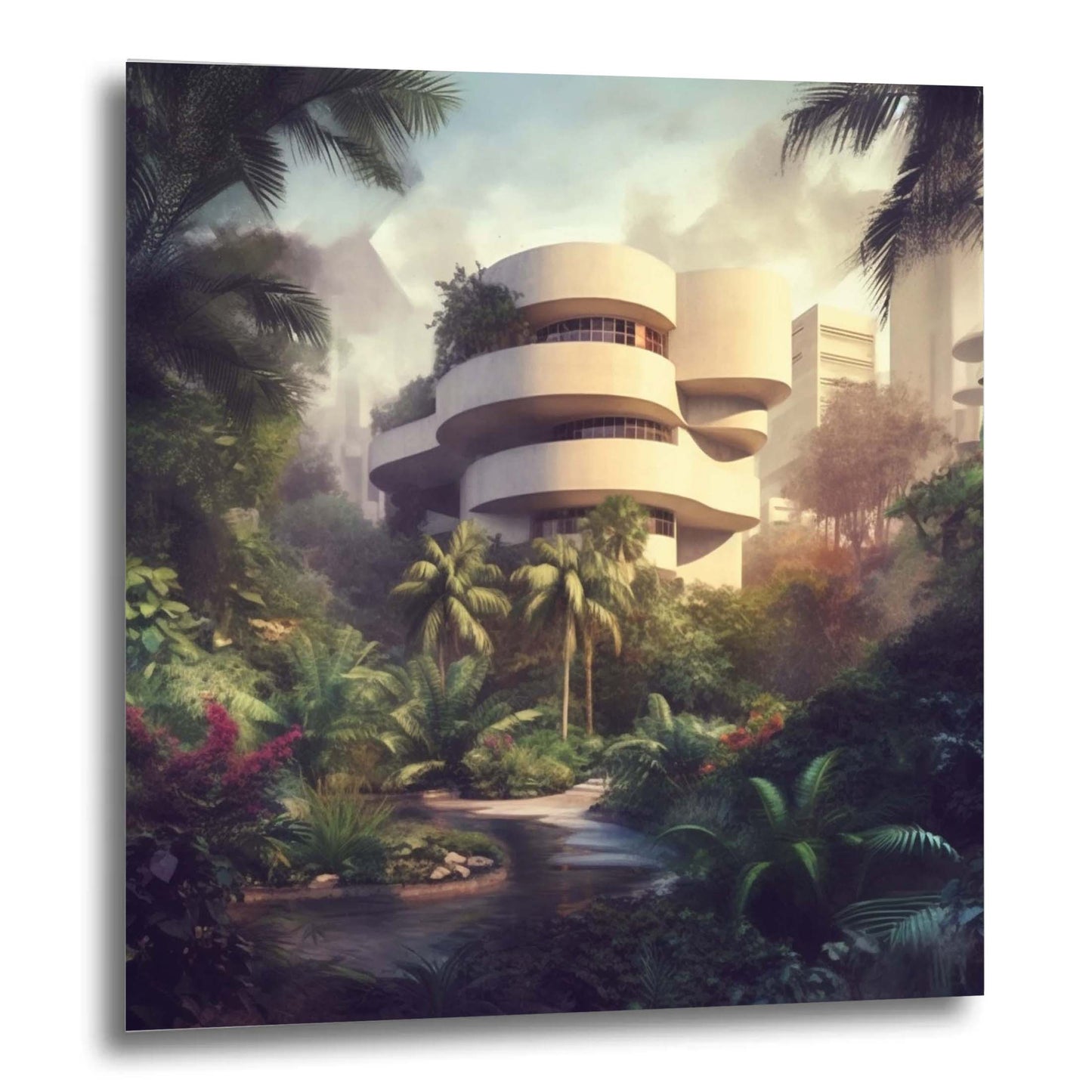 New York Guggenheim Museum - Wandbild in der Stilrichtung Urban Jungle