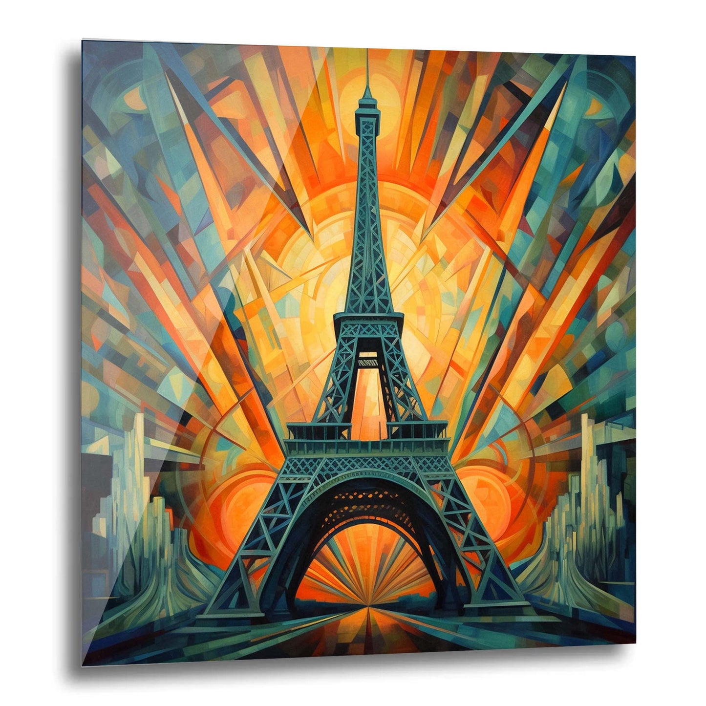 Paris Eiffelturm - Wandbild in der Stilrichtung des Futurismus