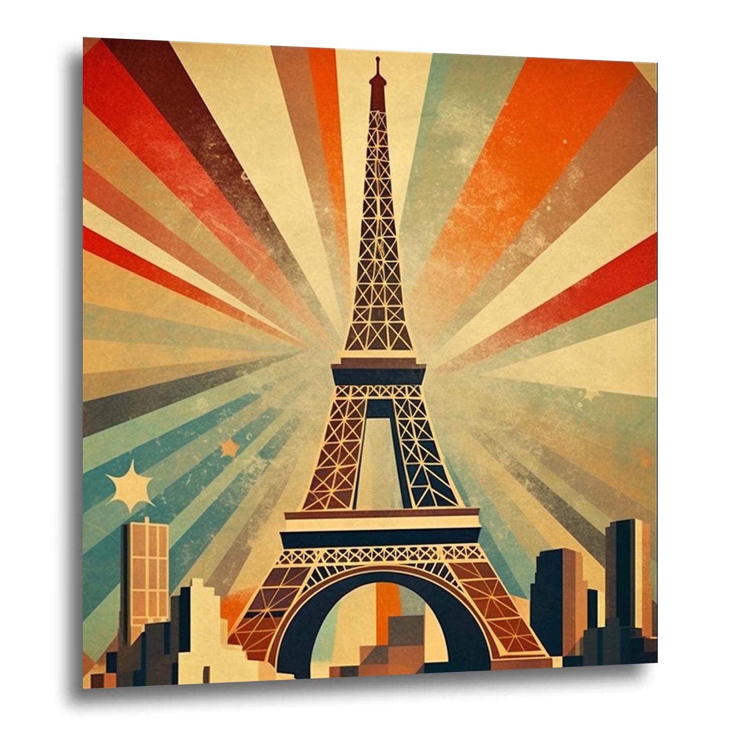 Paris Eiffelturm - Wandbild in der Stilrichtung des Minimalismus