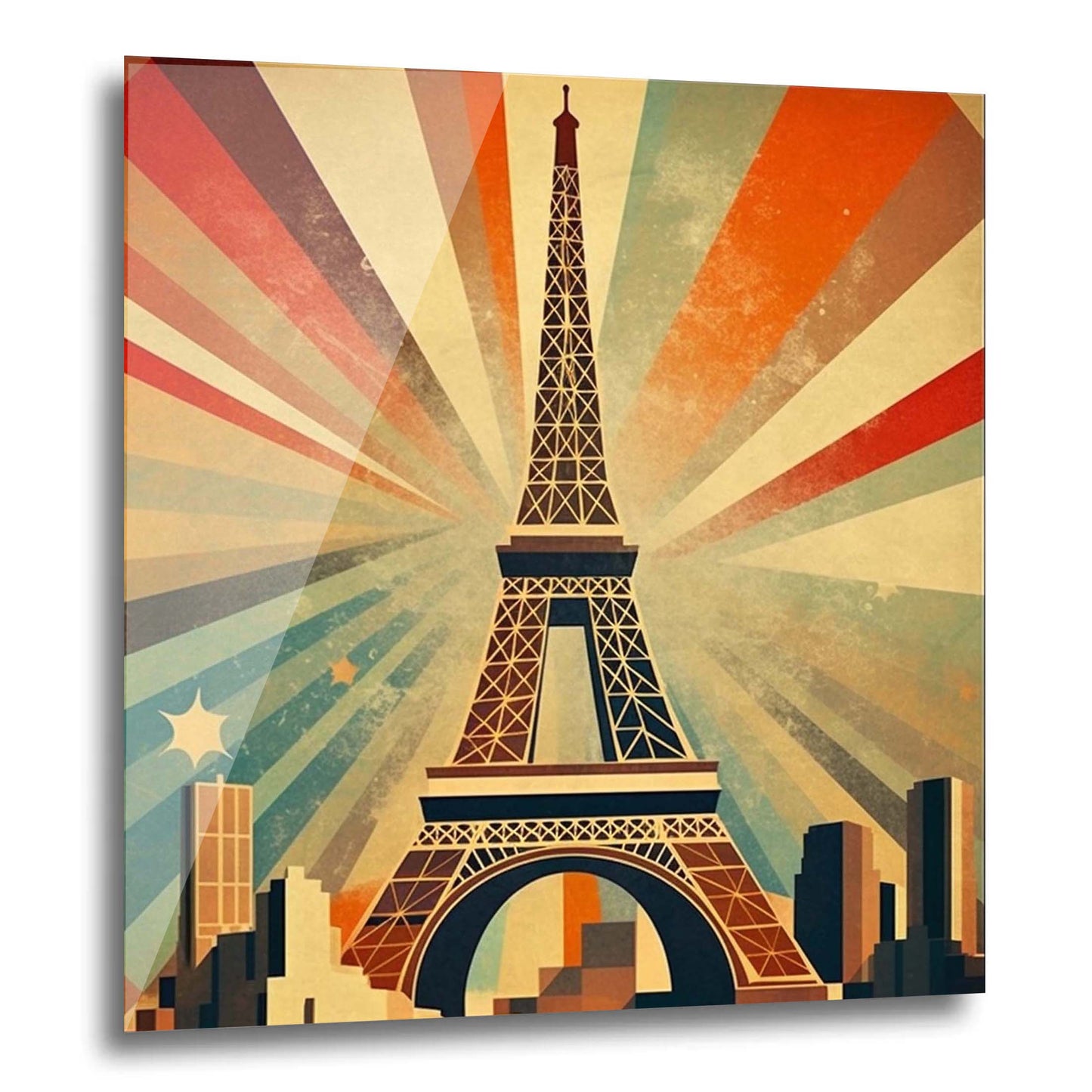 Paris Eiffelturm - Wandbild in der Stilrichtung des Minimalismus