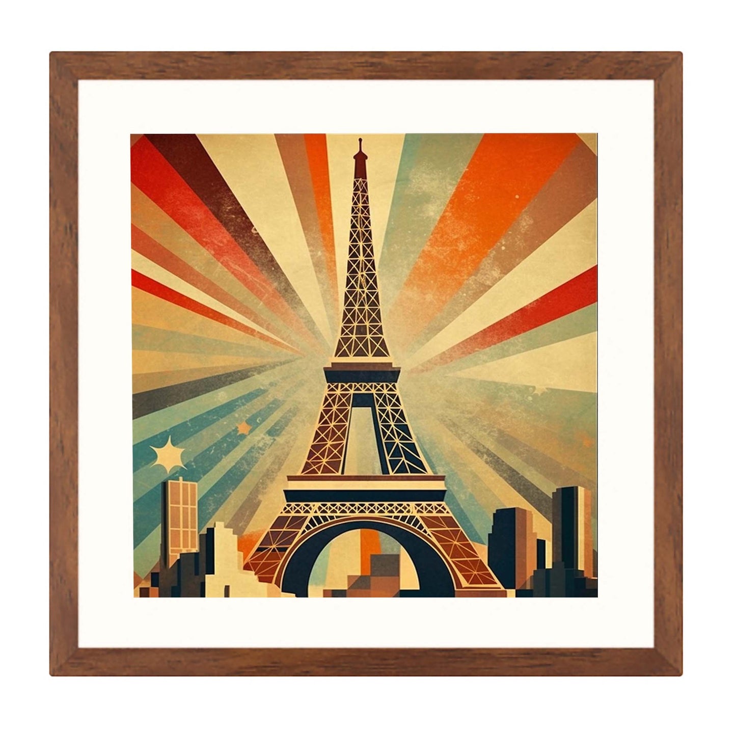 Paris Eiffelturm - Wandbild in der Stilrichtung des Minimalismus