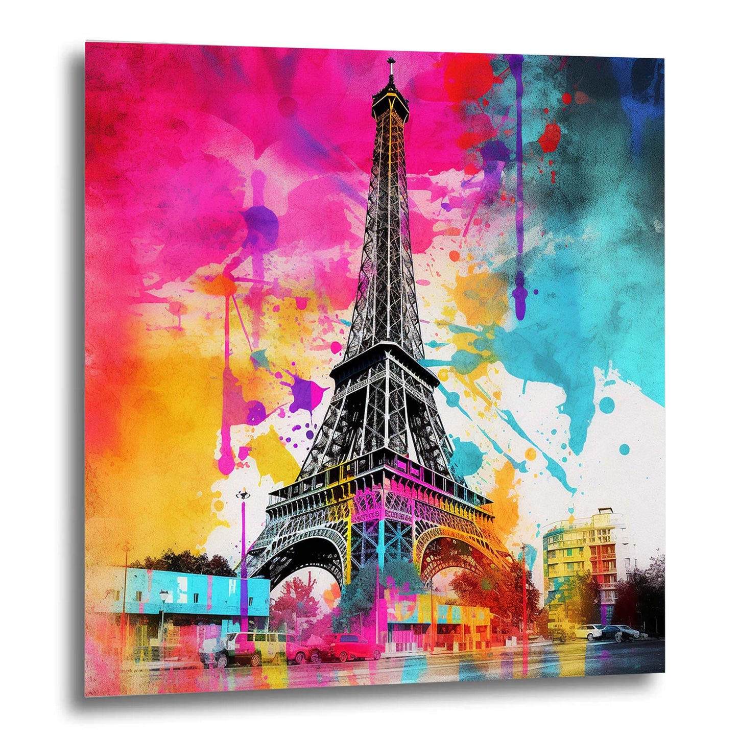 Paris Eiffelturm - Wandbild in der Stilrichtung der Pop-Art