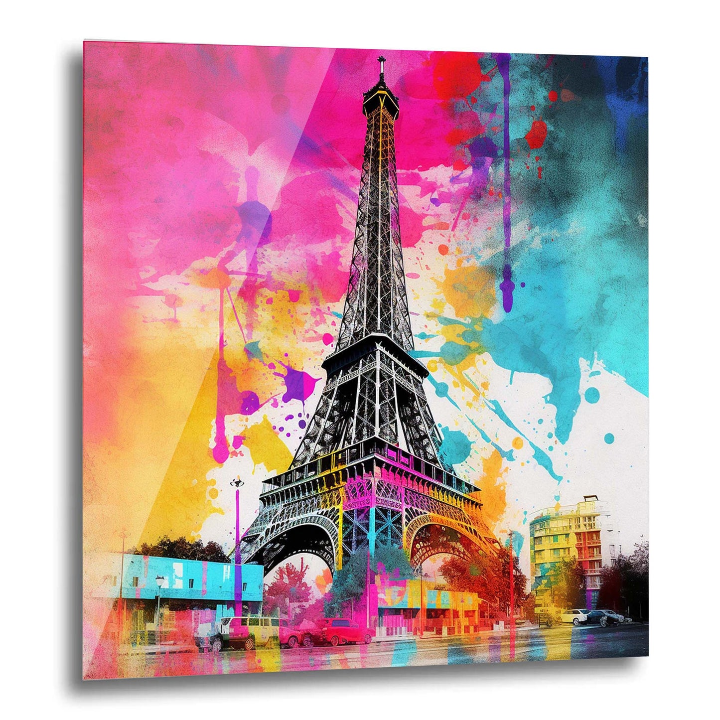 Paris Eiffelturm - Wandbild in der Stilrichtung der Pop-Art