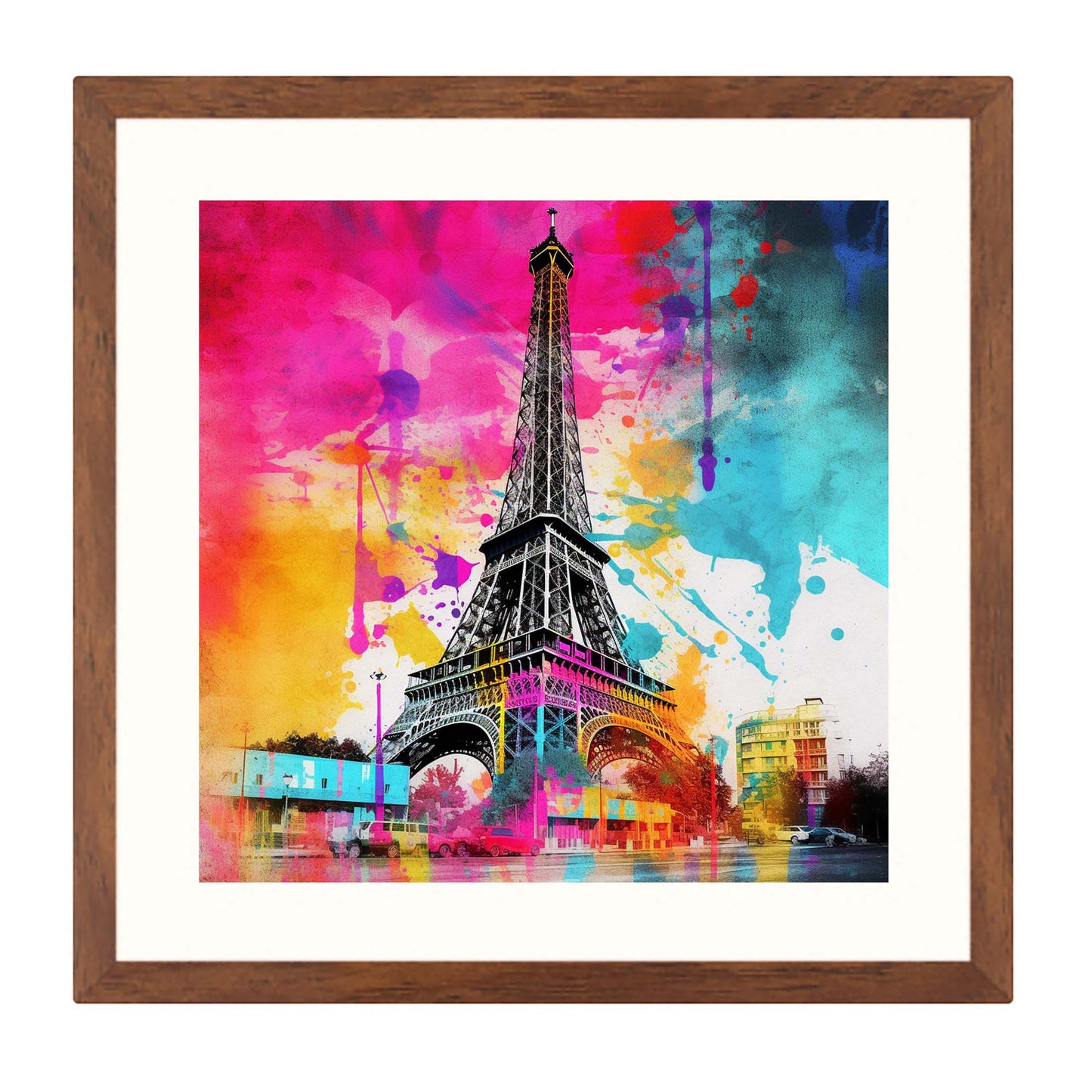 Paris Eiffelturm - Wandbild in der Stilrichtung der Pop-Art