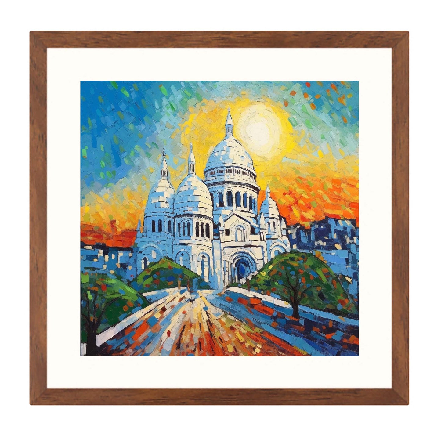 Paris Sacre Coeur - Wandbild in der Stilrichtung des Impressionismus