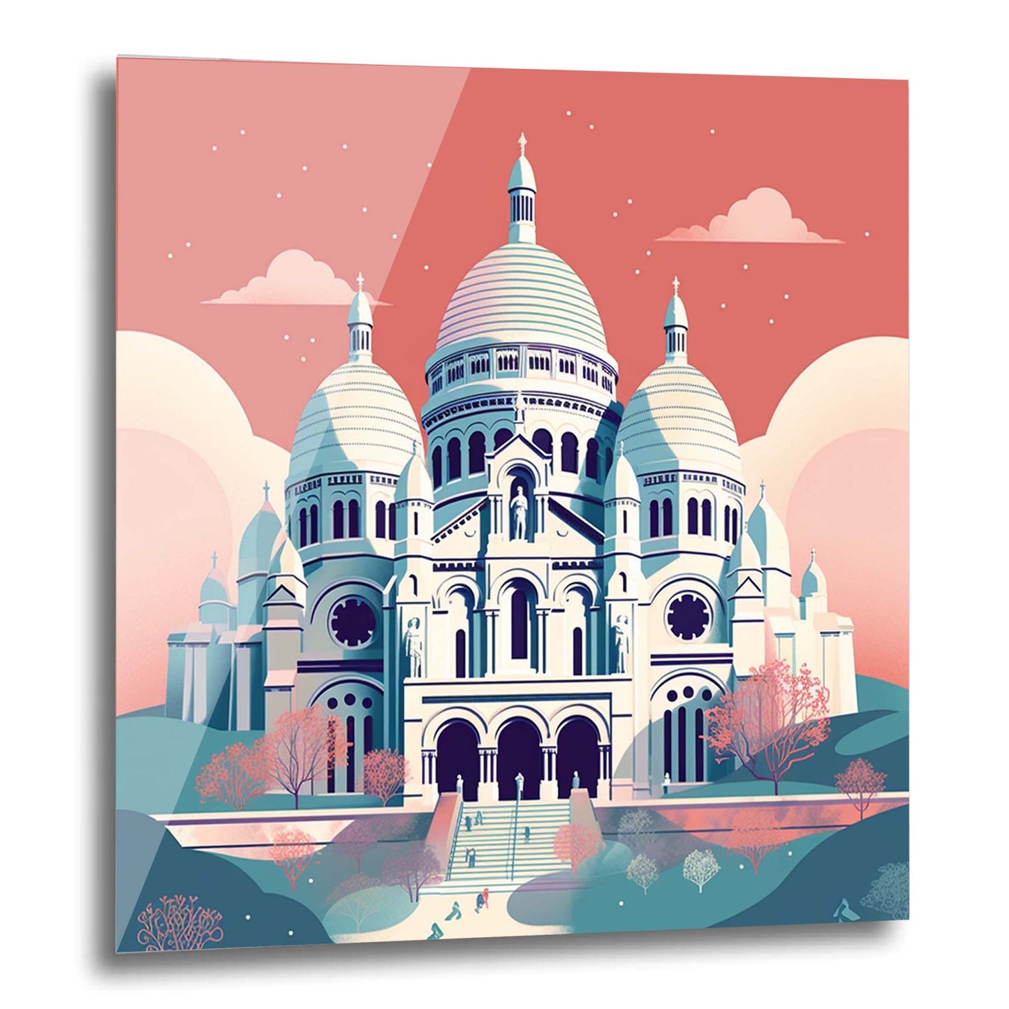 Paris Sacre Coeur - Wandbild in der Stilrichtung des Minimalismus