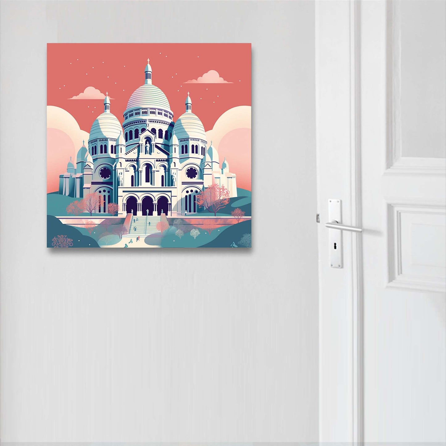 Paris Sacre Coeur - Wandbild in der Stilrichtung des Minimalismus