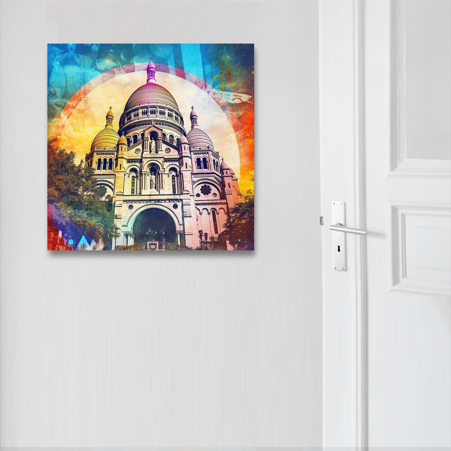 Paris Sacre Coeur - Wandbild in der Stilrichtung der Pop-Art