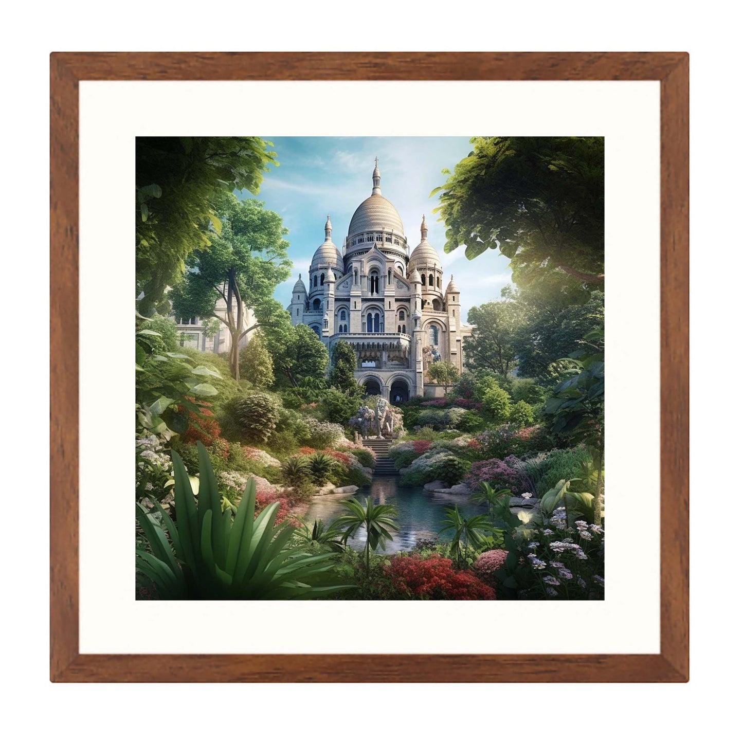 Paris Sacre Coeur - Wandbild in der Stilrichtung Urban Jungle