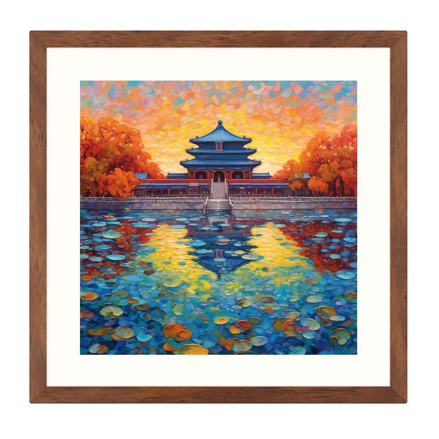 Peking Verbotene Stadt - Wandbild in der Stilrichtung des Impressionismus