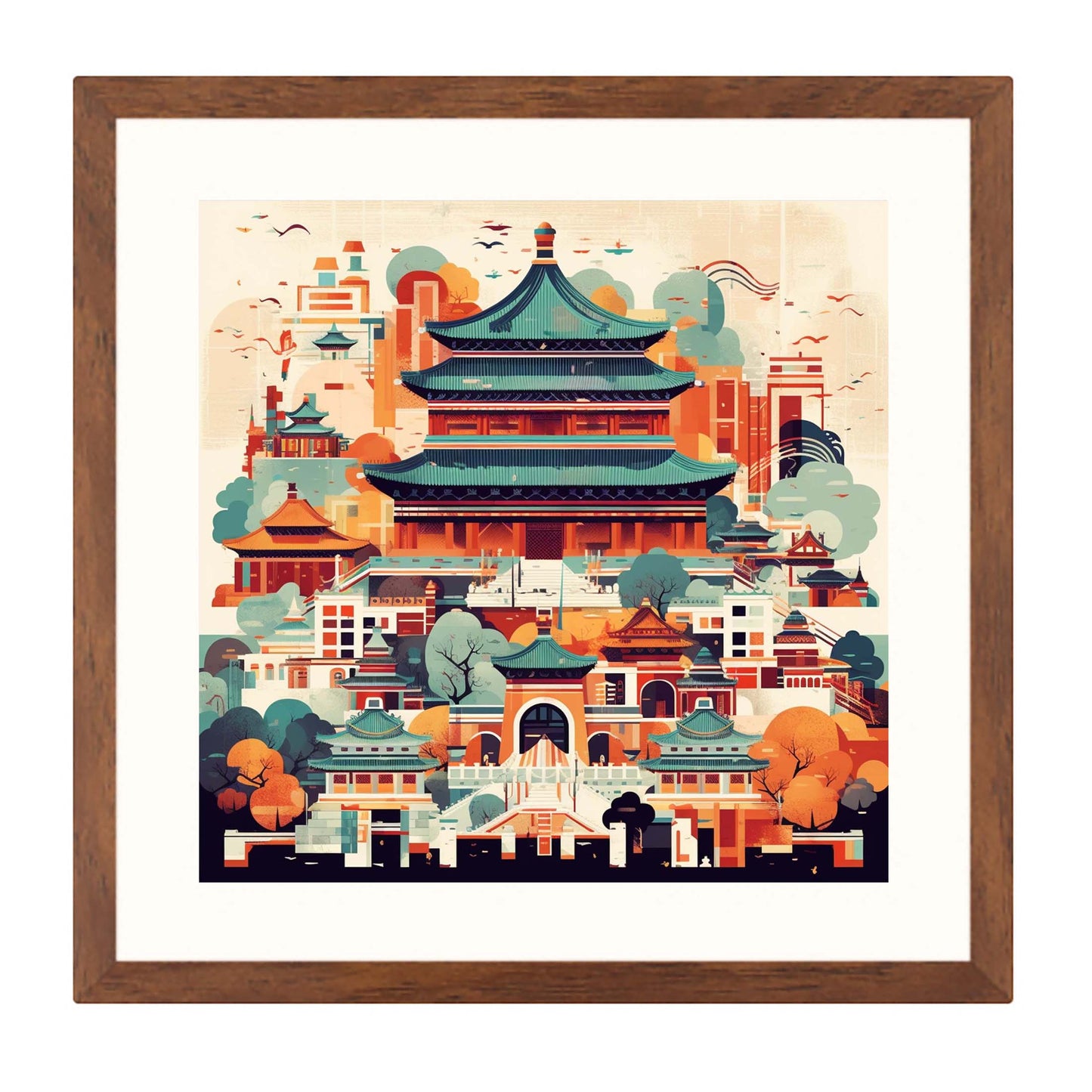 Peking Verbotene Stadt - Wandbild in der Stilrichtung des Minimalismus