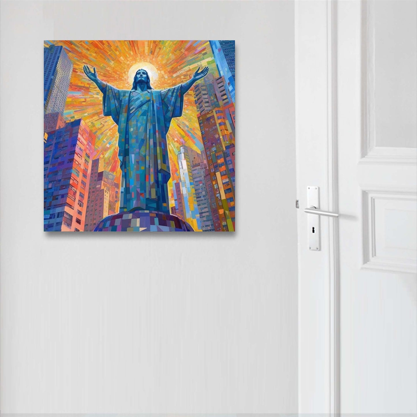 Rio de Janeiro Christus Statue - Wandbild in der Stilrichtung des Futurismus