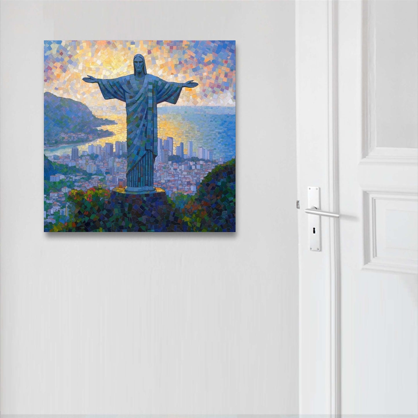 Rio de Janeiro Christus Statue - Wandbild in der Stilrichtung des Impressionismus