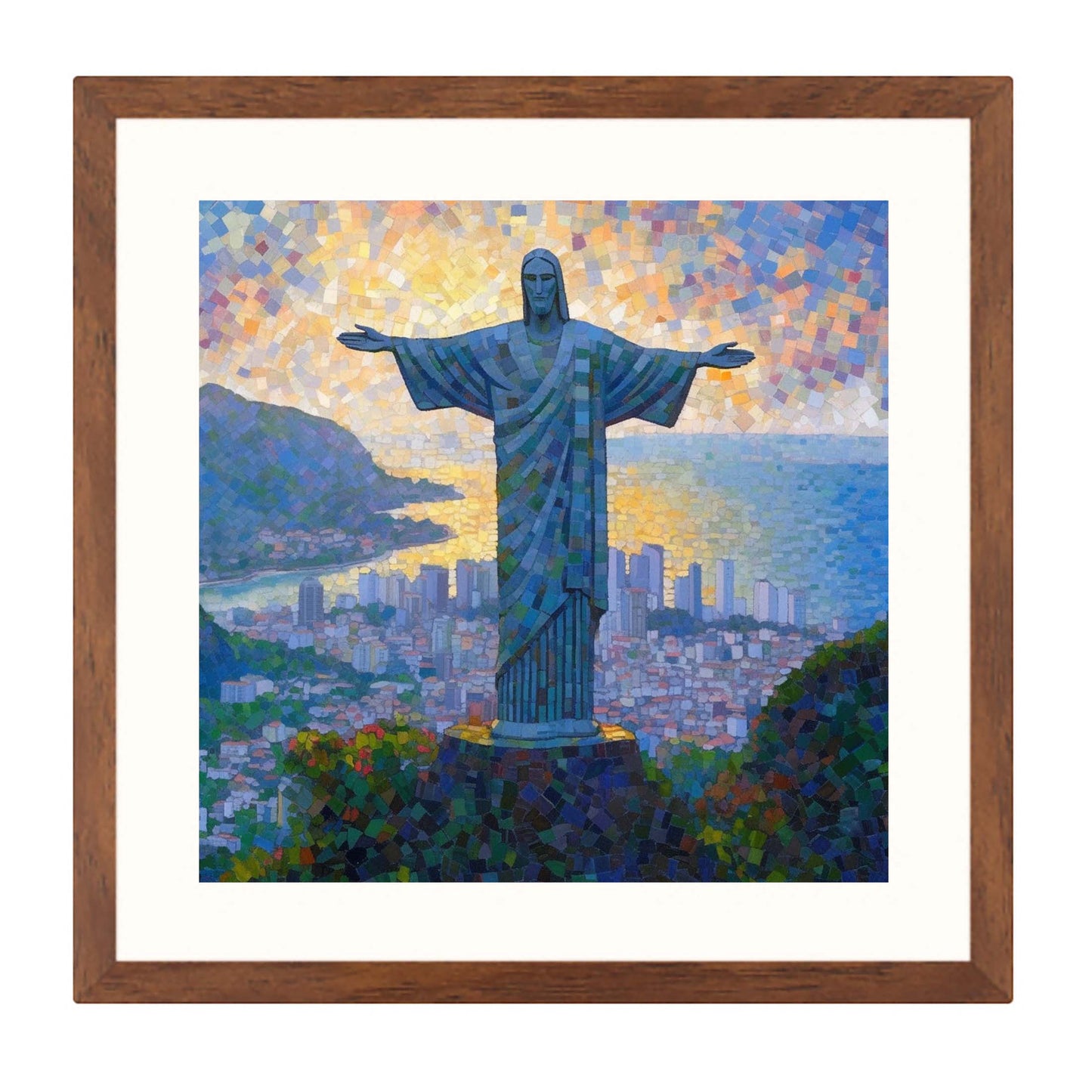 Rio de Janeiro Christus Statue - Wandbild in der Stilrichtung des Impressionismus