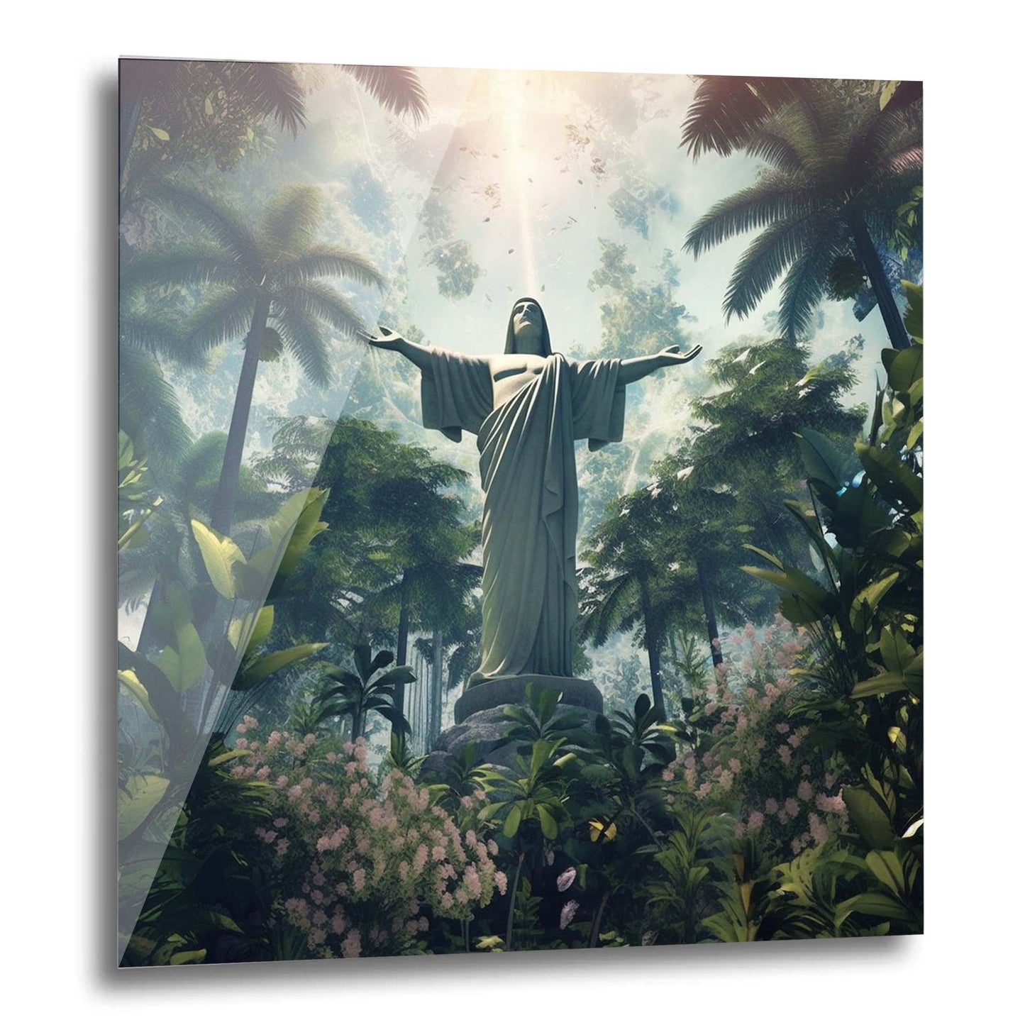 Rio de Janeiro Christus Statue - Wandbild in der Stilrichtung Urban Jungle