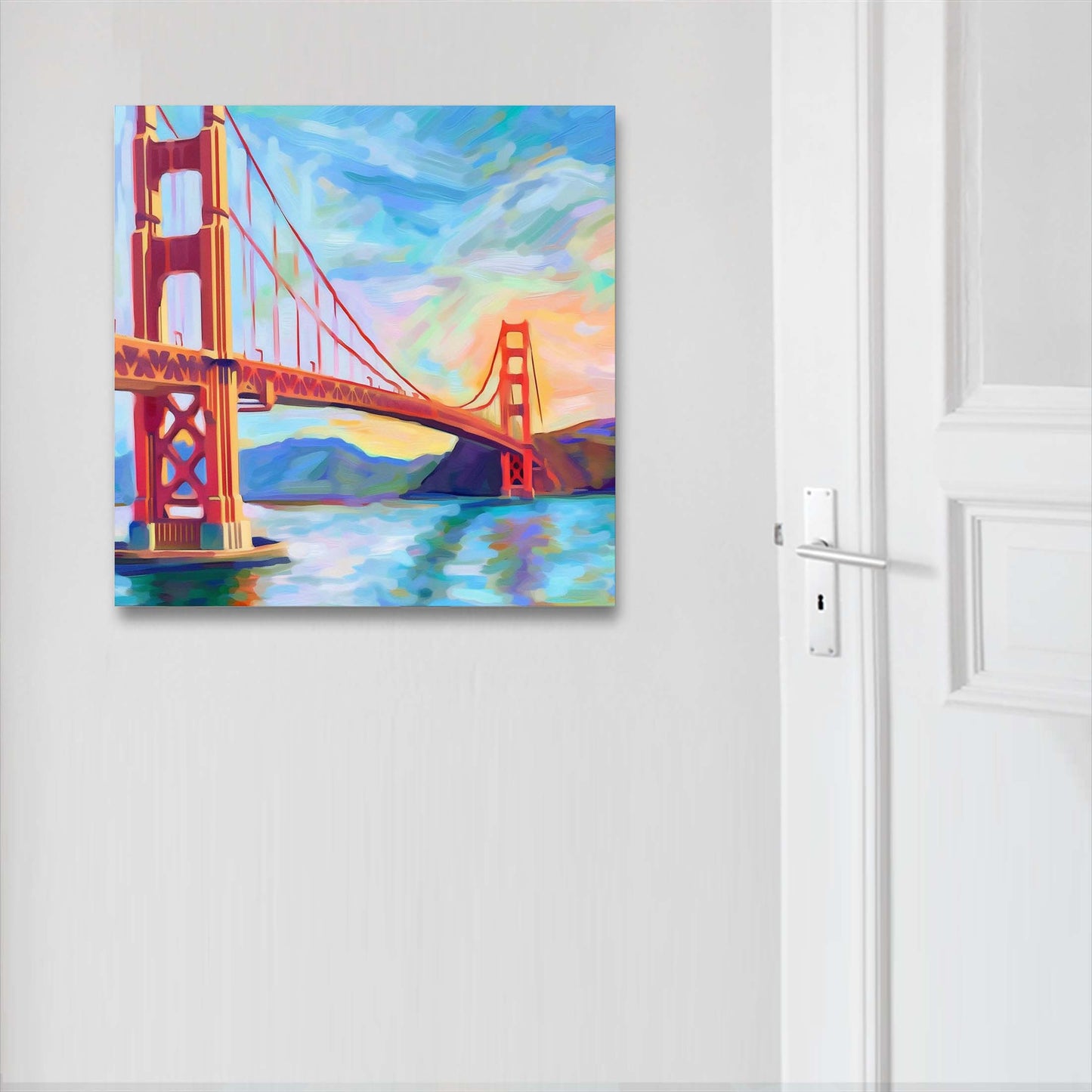 San Fransisco Golden Gate Bridge - Wandbild in der Stilrichtung des Impressionismus