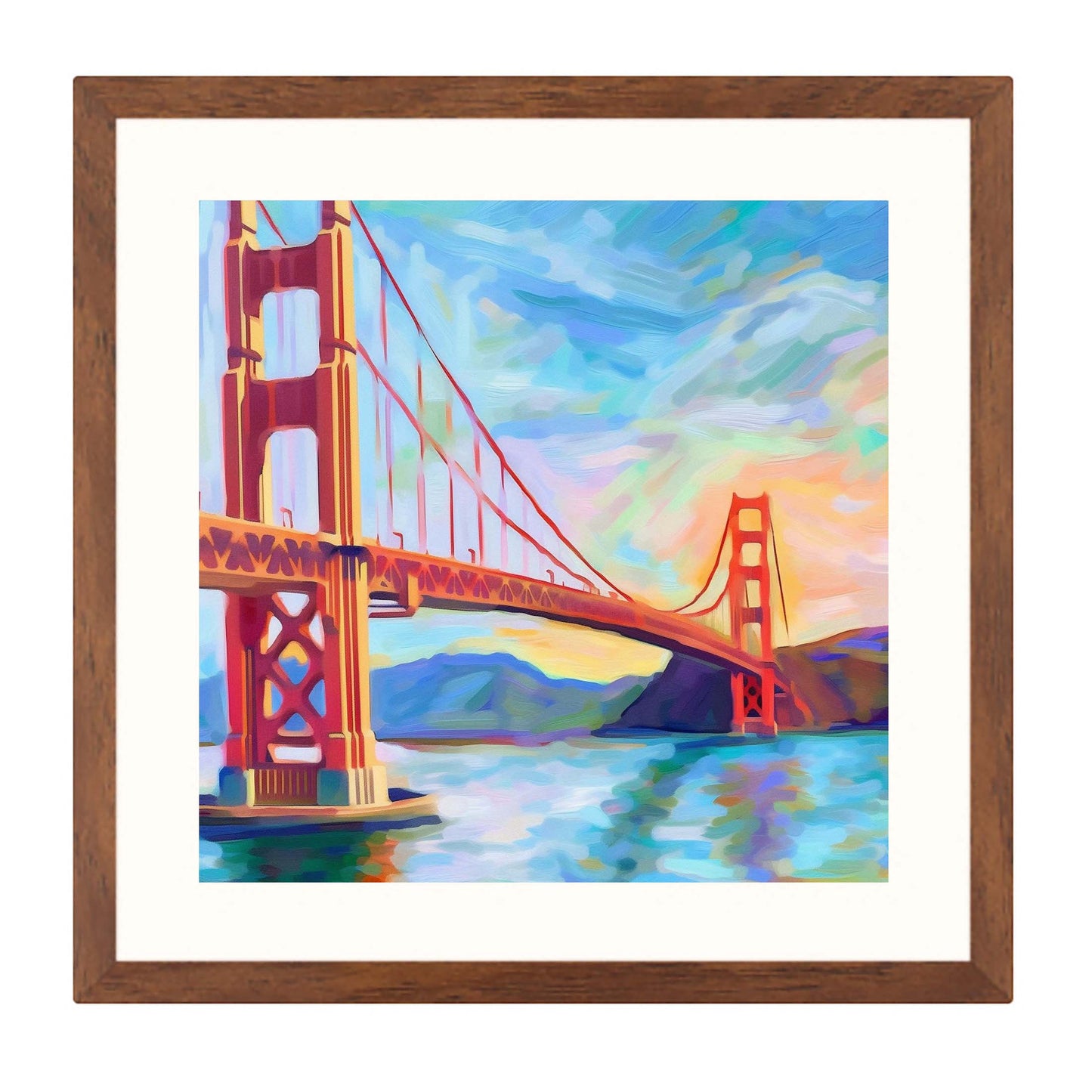 San Fransisco Golden Gate Bridge - Wandbild in der Stilrichtung des Impressionismus