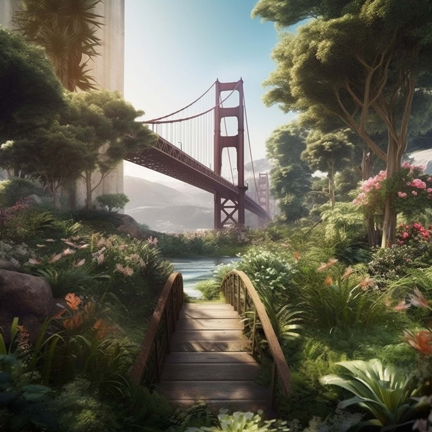 Urbanisto - San Fransisco - Wandbild in der Stilrichtung Urban Jungle