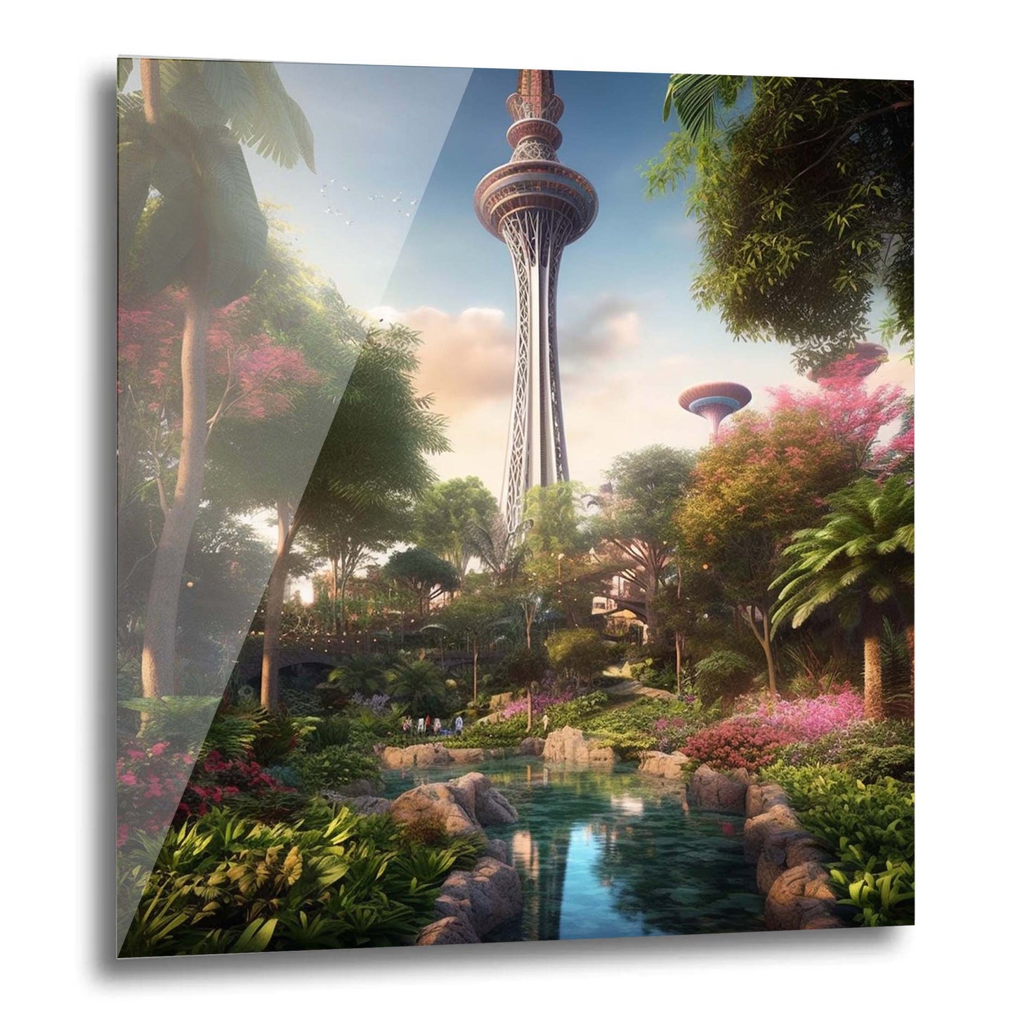 Shanghai Skyline - Wandbild in der Stilrichtung Urban Jungle