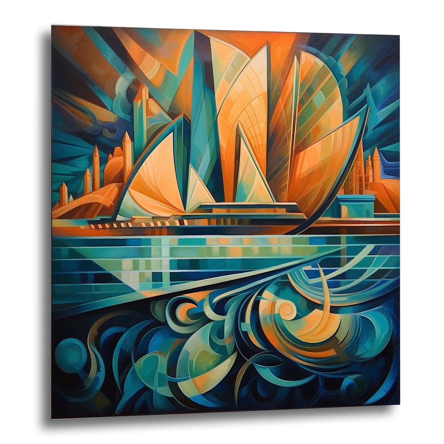 Sydney - Opera House - Wandbild in der Stilrichtung des Futurismus
