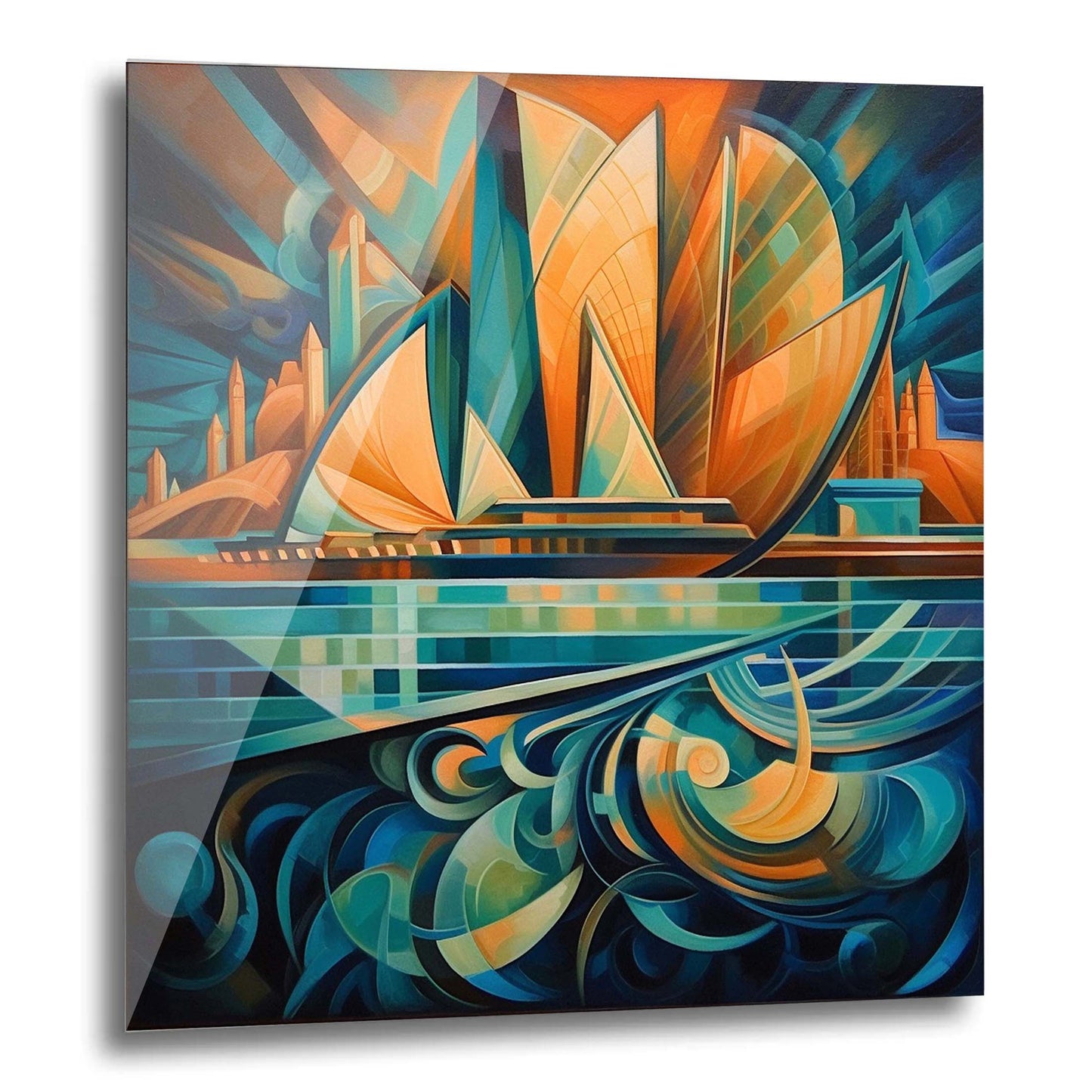 Sydney - Opera House - Wandbild in der Stilrichtung des Futurismus