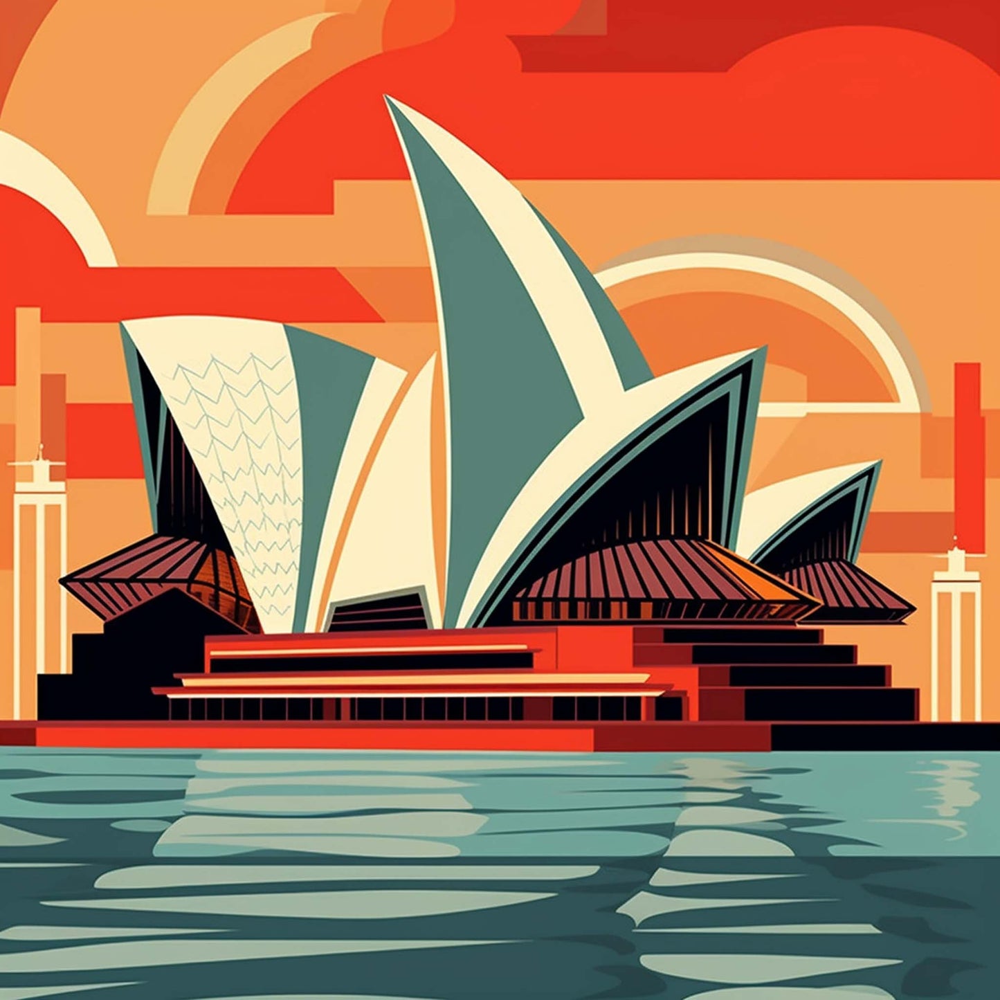 Urbanisto-Sydney-Opera-House-Wandbild-Minimalismus