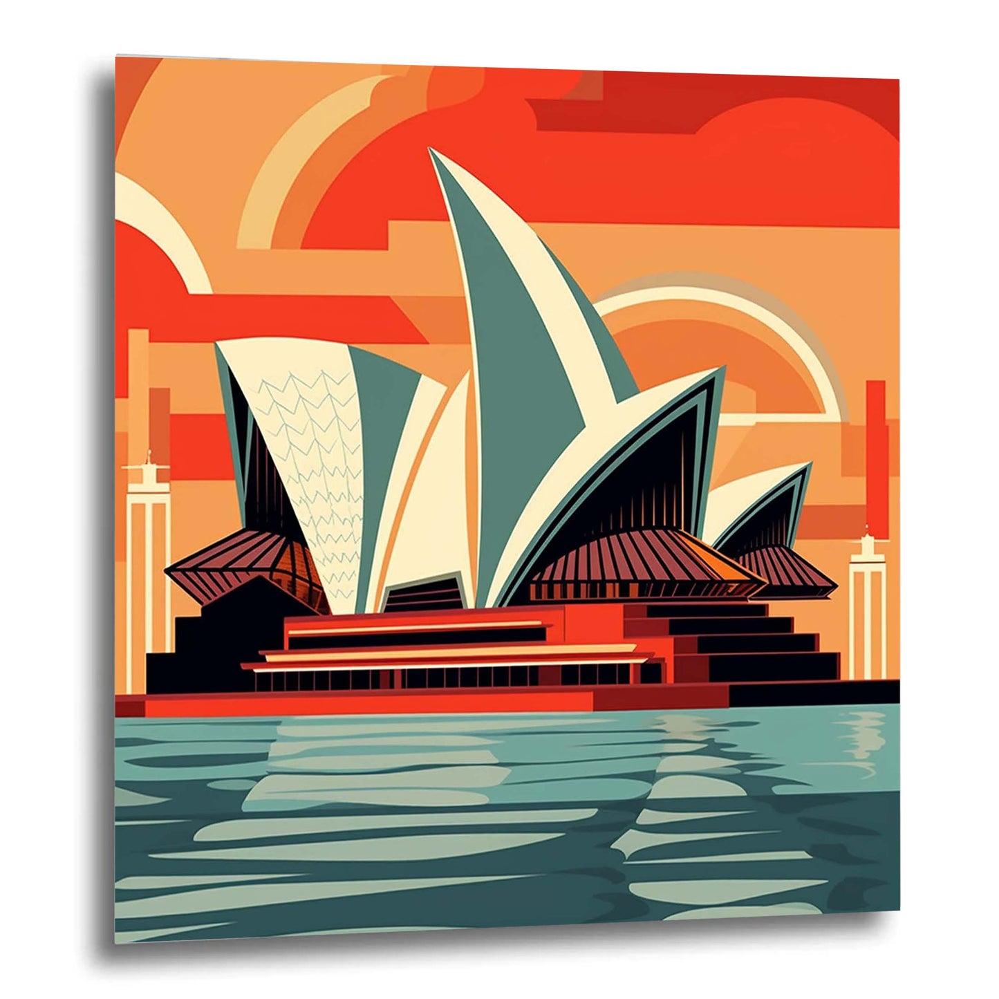Sydney Opera House - Wandbild in der Stilrichtung des Minimalismus