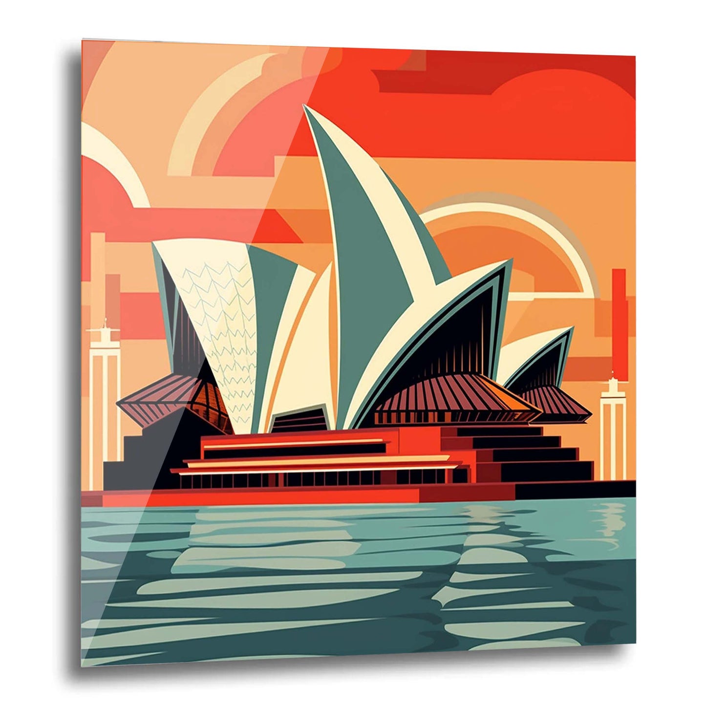 Sydney Opera House - Wandbild in der Stilrichtung des Minimalismus