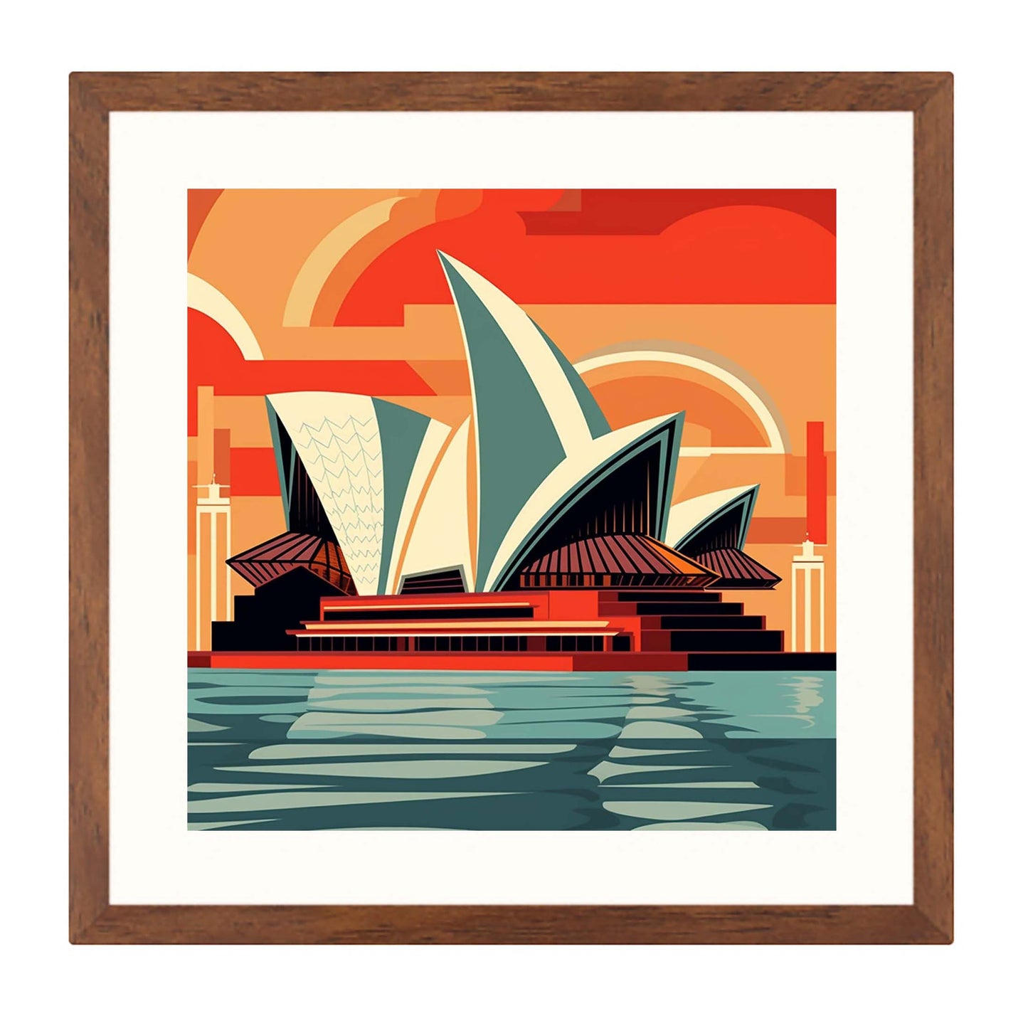 Sydney Opera House - Wandbild in der Stilrichtung des Minimalismus