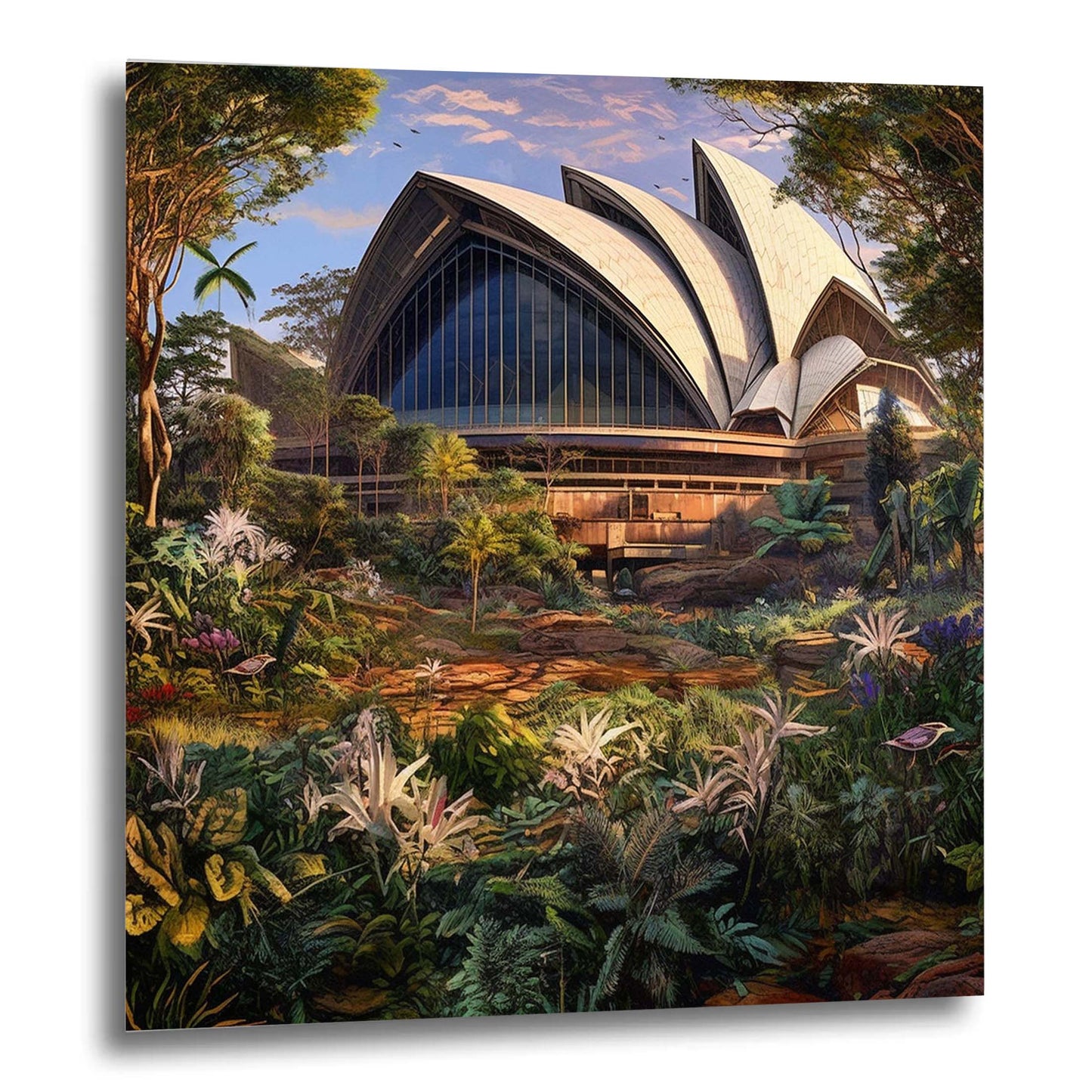 Urbanisto - Sydney Opera House - Wandbild in der Stilrichtung Urban Jungle