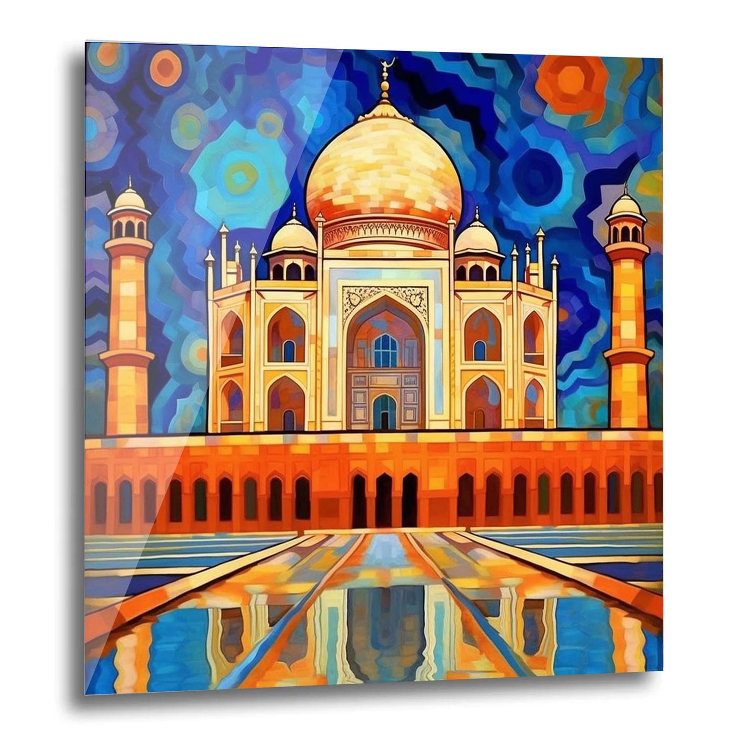 Taj Mahal - Wandbild in der Stilrichtung des Expressionismus