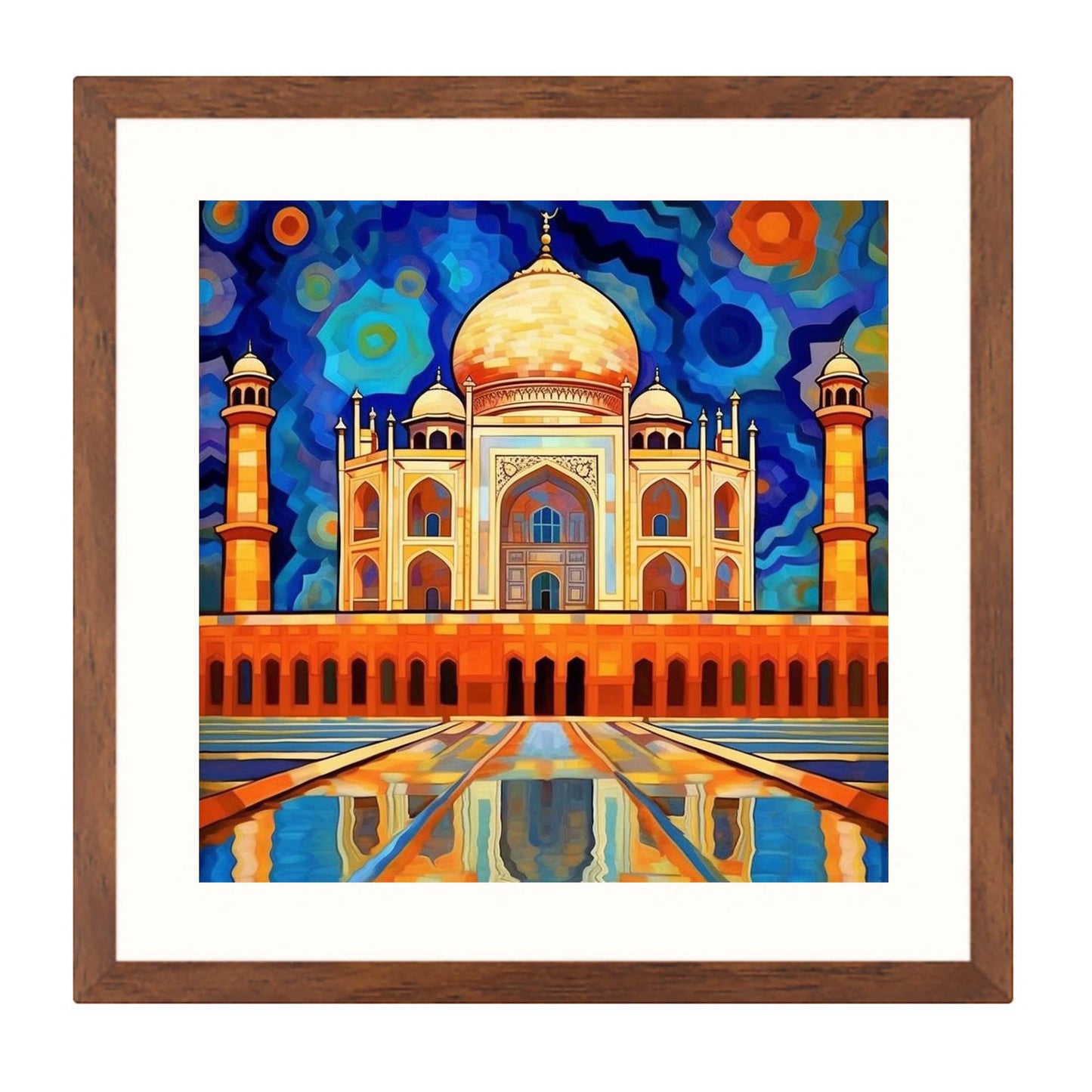 Taj Mahal - Wandbild in der Stilrichtung des Expressionismus